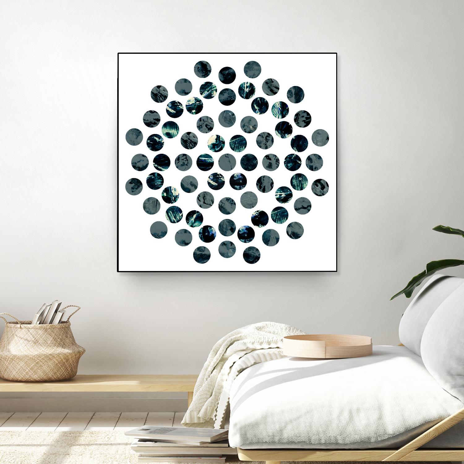 Circle Grid L by THE Studio on GIANT ART - grey abstract