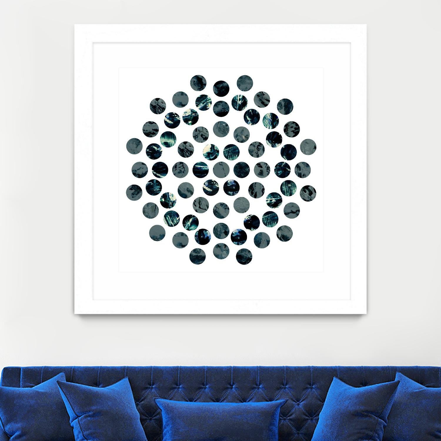Circle Grid L by THE Studio on GIANT ART - grey abstract