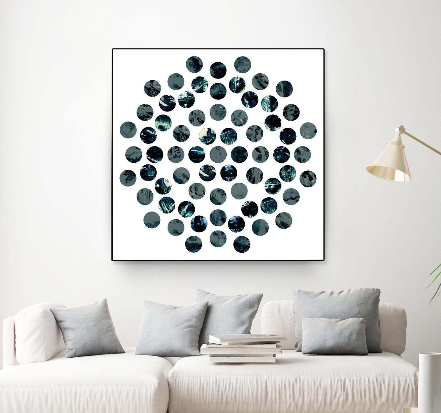 Circle Grid L by THE Studio on GIANT ART - grey abstract