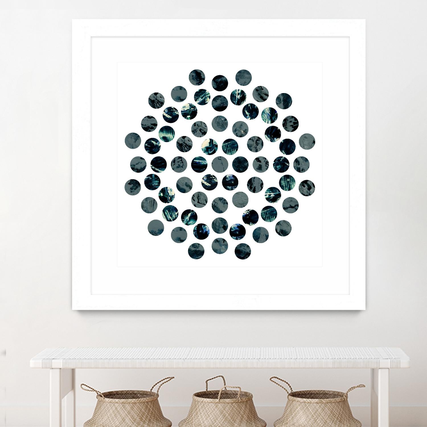 Circle Grid L by THE Studio on GIANT ART - grey abstract