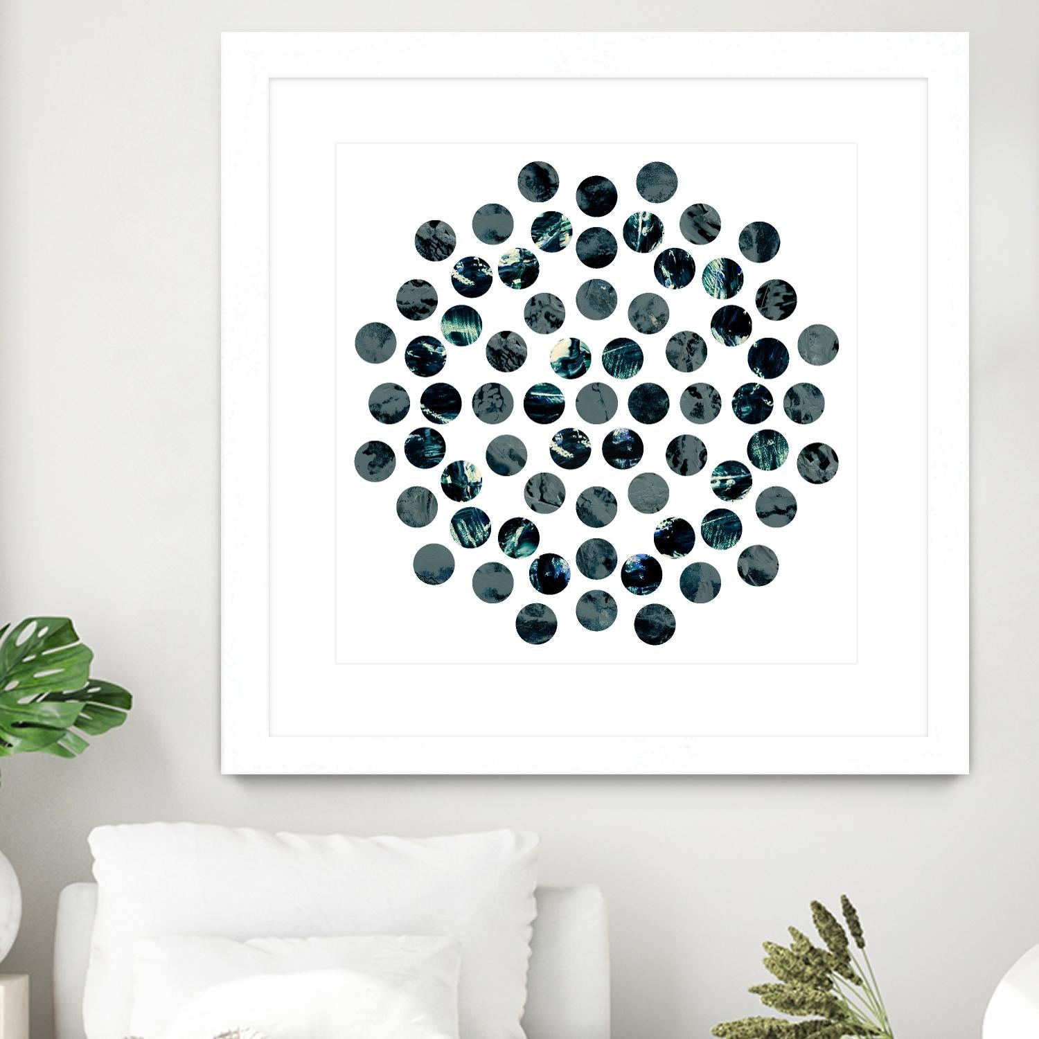 Circle Grid L by THE Studio on GIANT ART - grey abstract