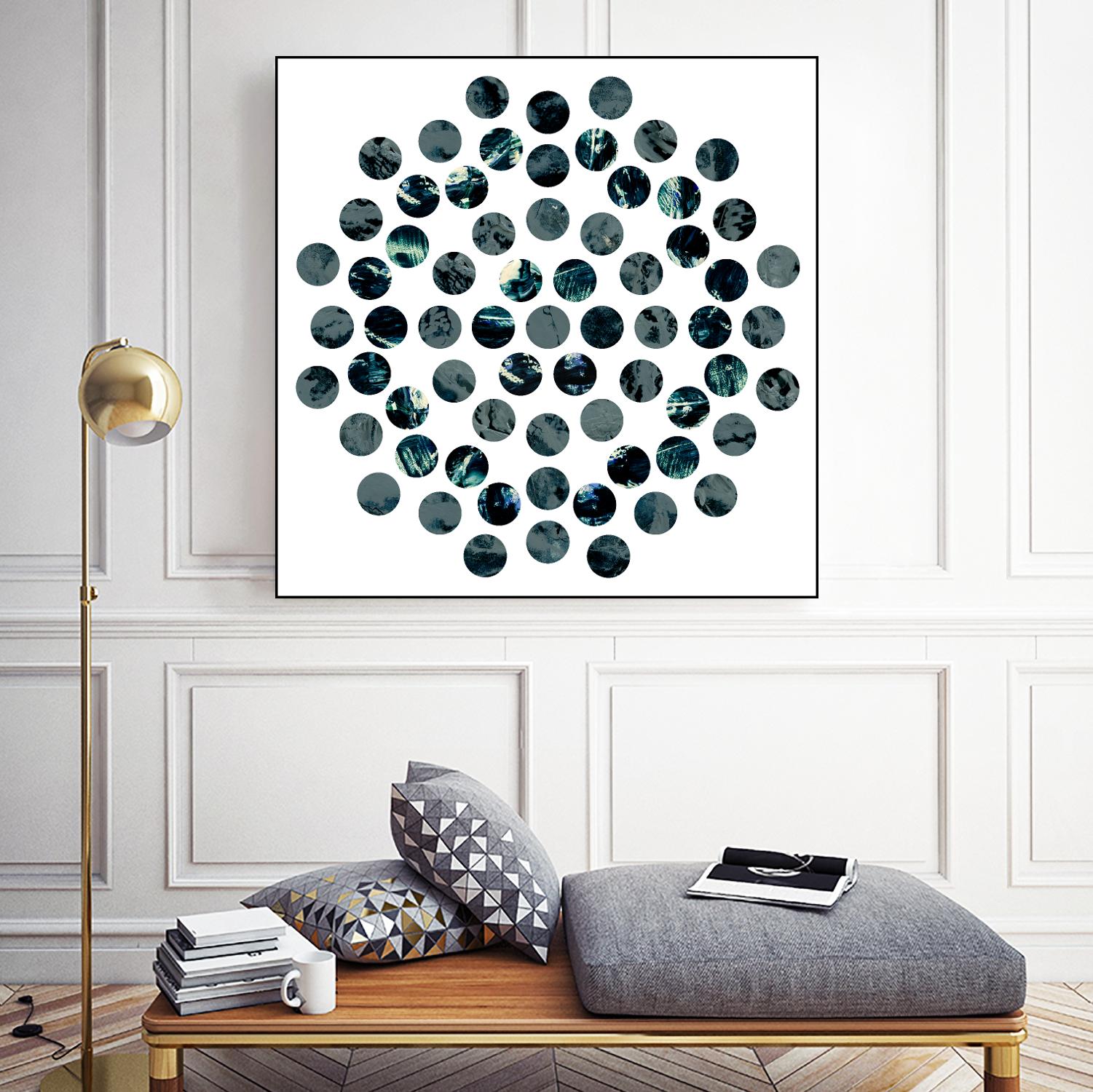 Circle Grid L by THE Studio on GIANT ART - grey abstract