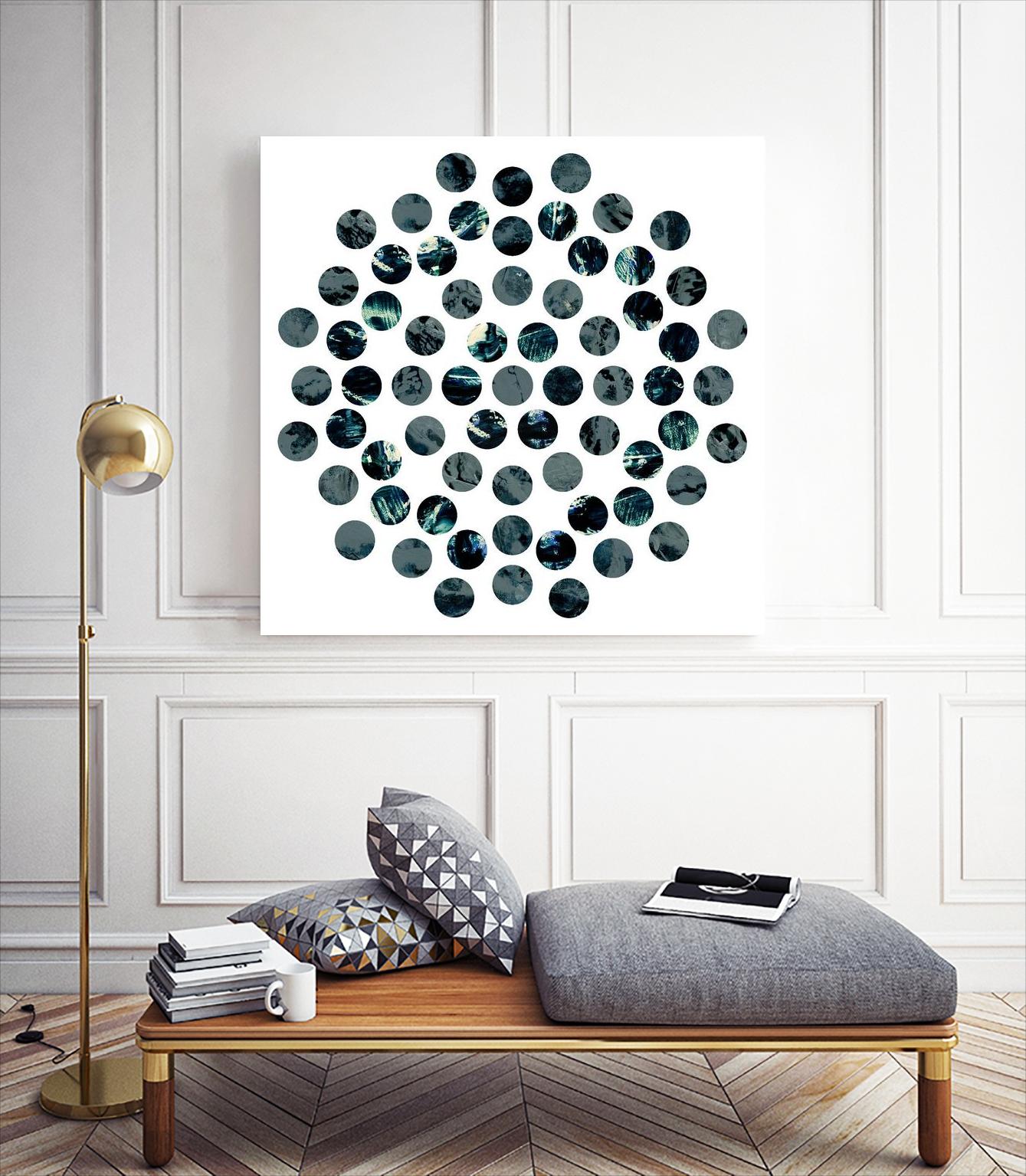 Circle Grid L by THE Studio on GIANT ART - grey abstract