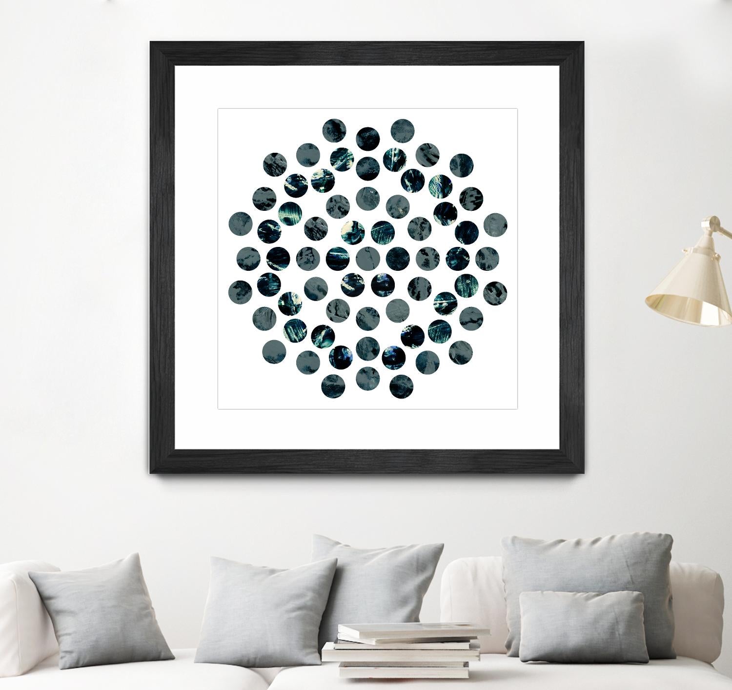 Circle Grid L by THE Studio on GIANT ART - grey abstract