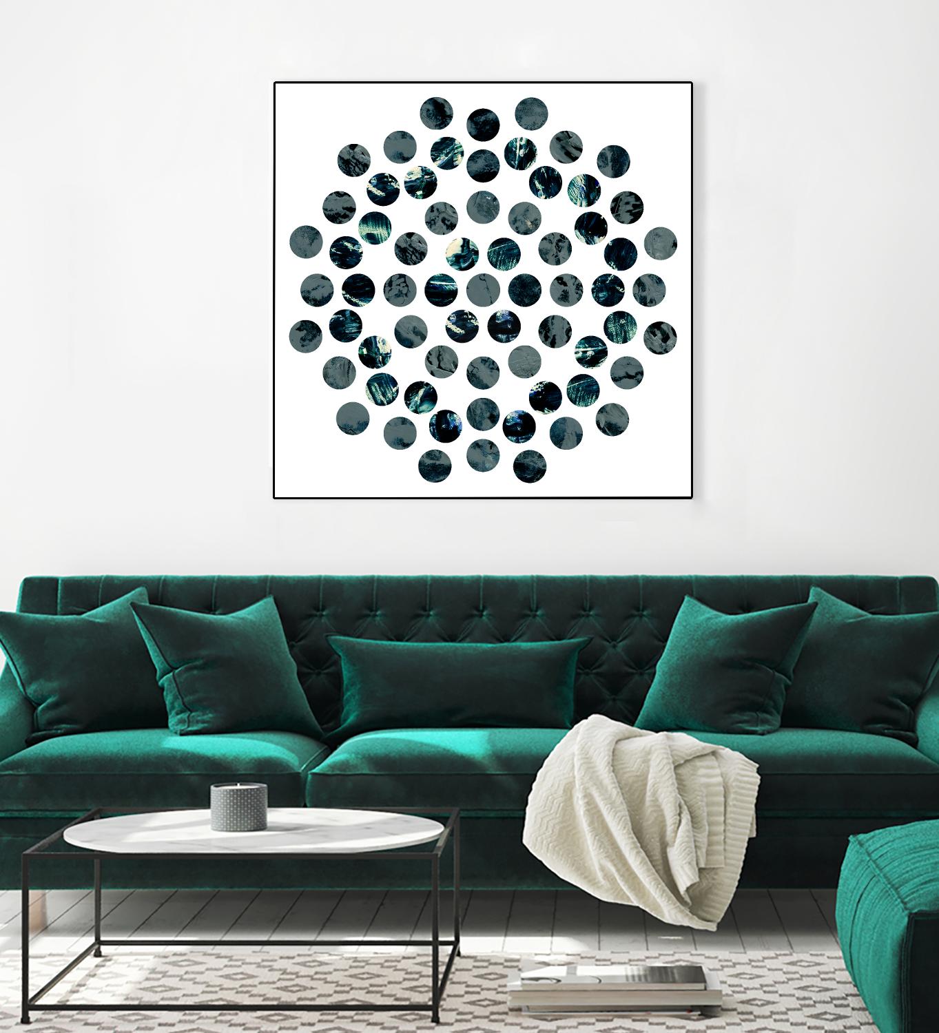 Circle Grid L by THE Studio on GIANT ART - grey abstract