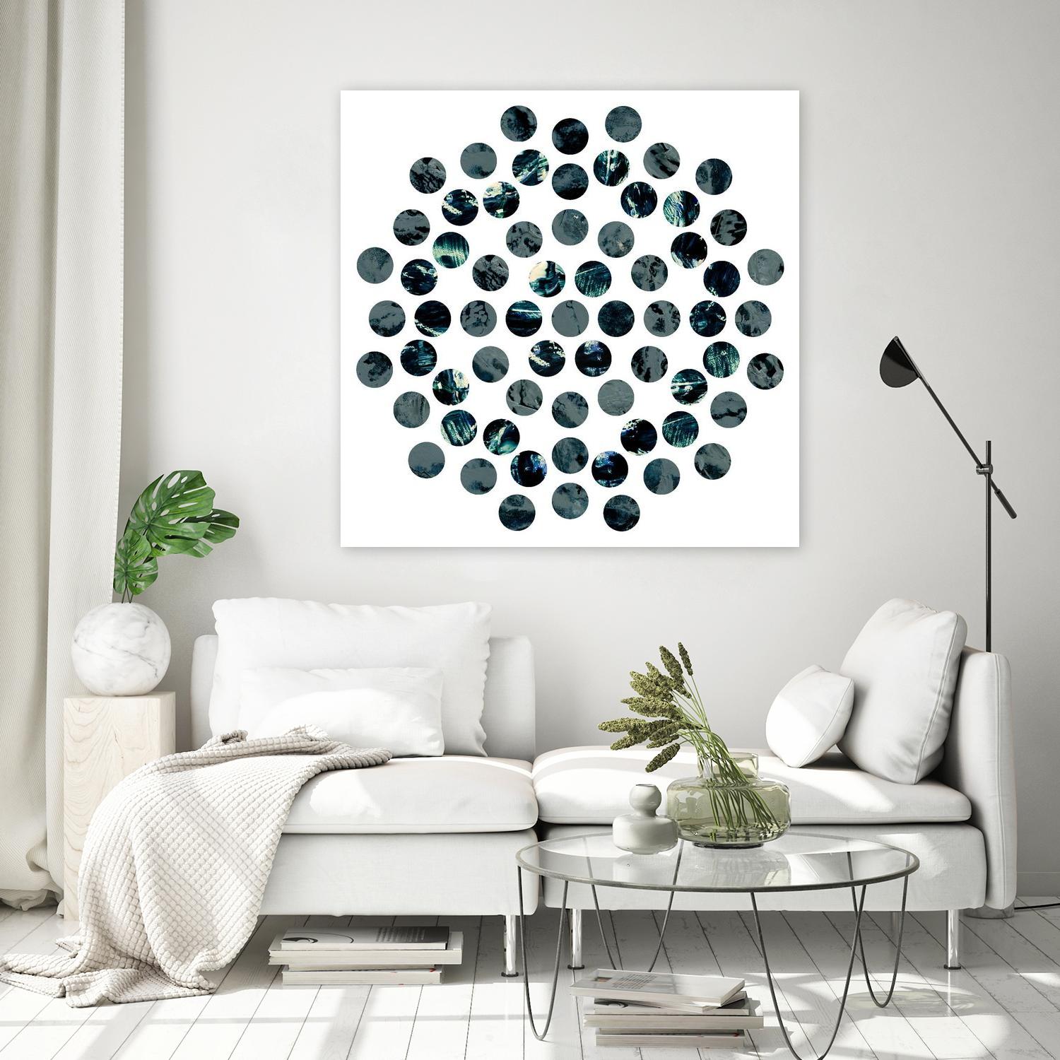 Circle Grid L by THE Studio on GIANT ART - grey abstract