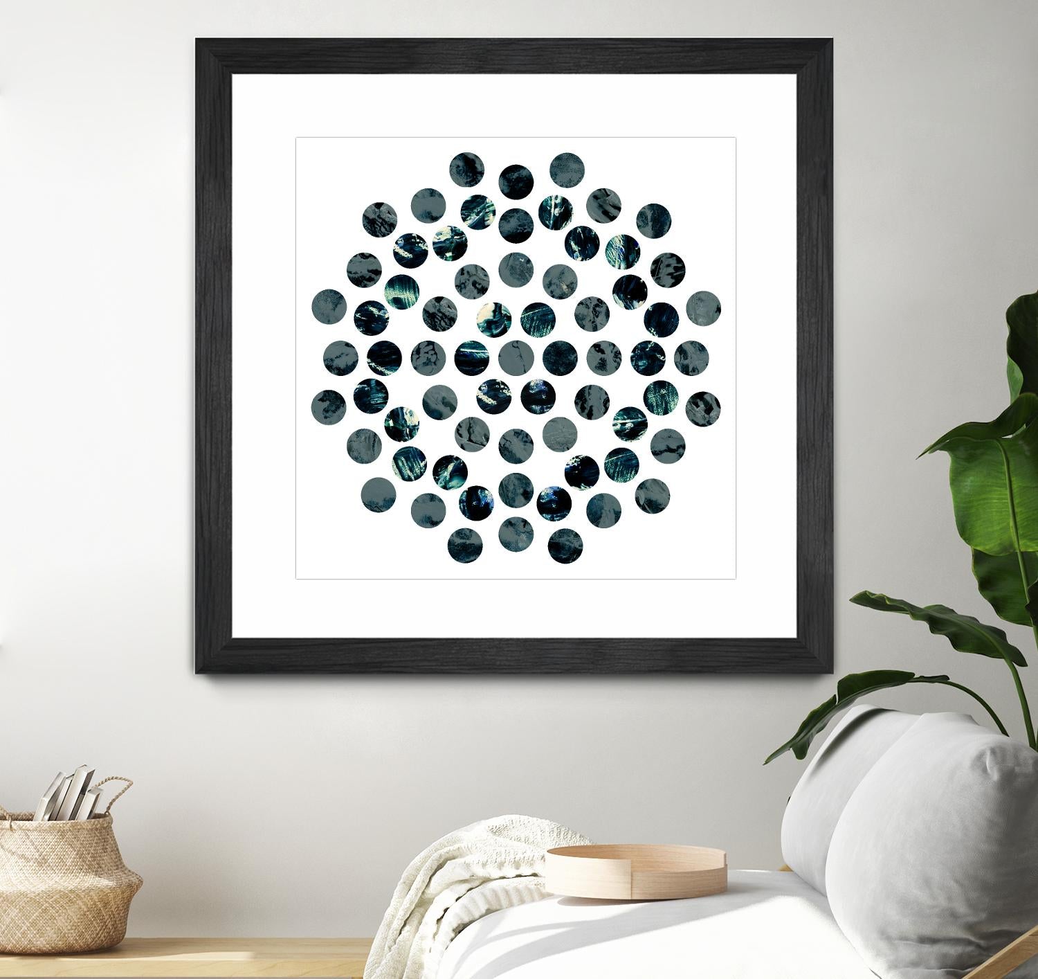 Circle Grid L by THE Studio on GIANT ART - grey abstract