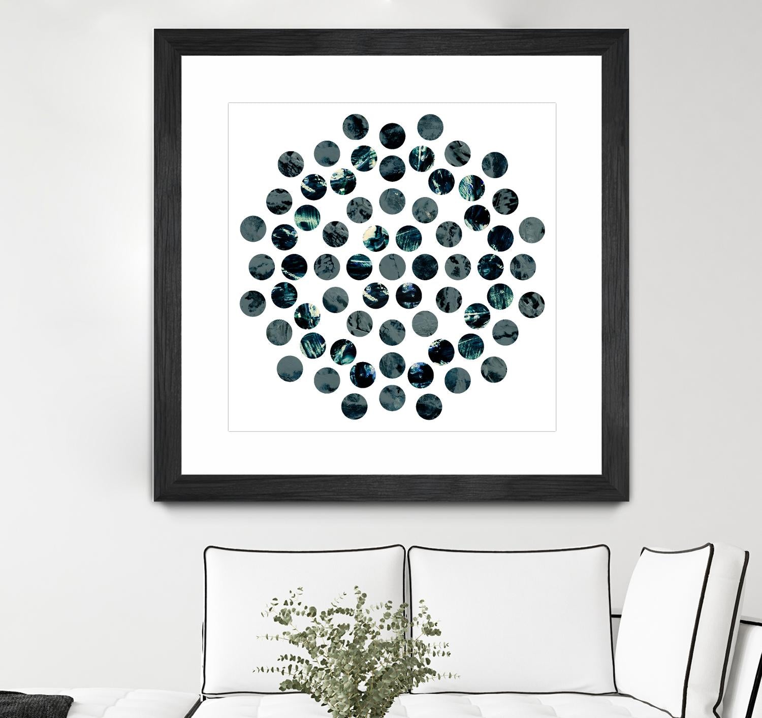 Circle Grid L by THE Studio on GIANT ART - grey abstract