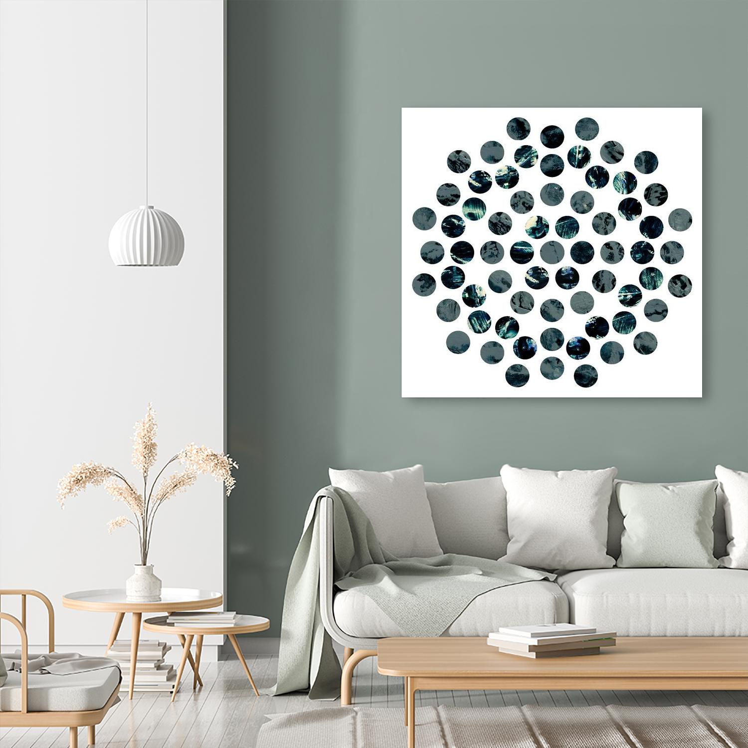 Circle Grid L by THE Studio on GIANT ART - grey abstract