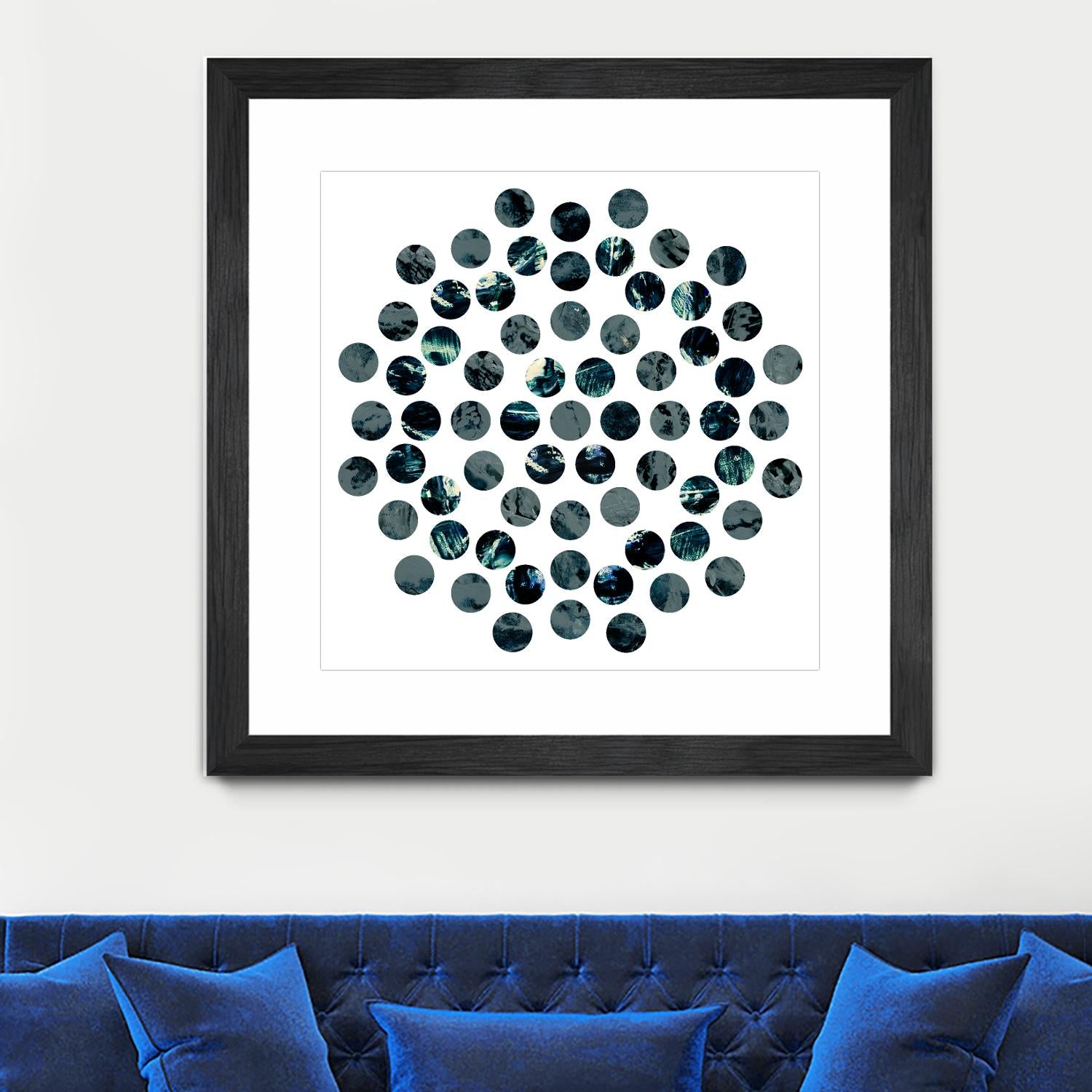 Circle Grid L by THE Studio on GIANT ART - grey abstract