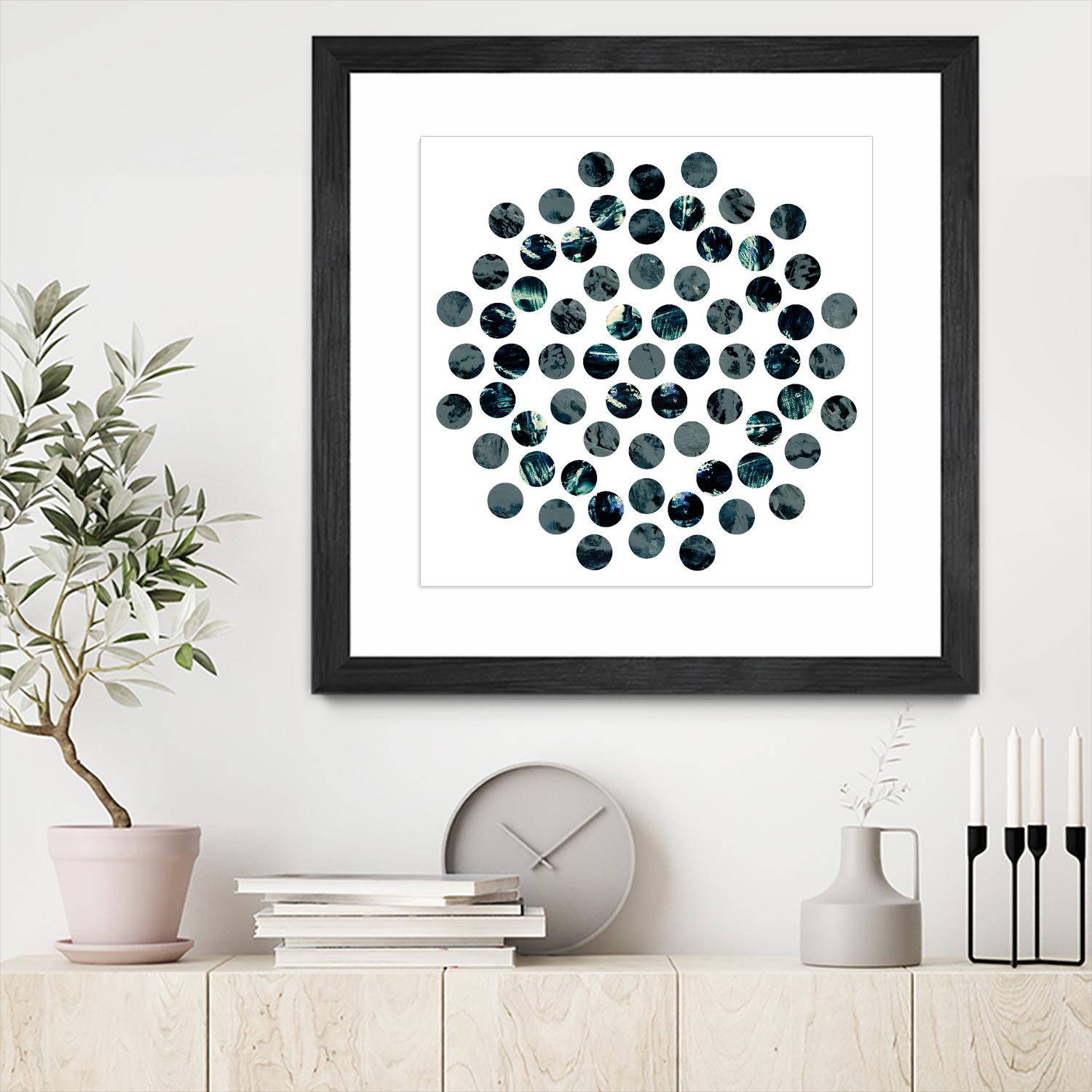 Circle Grid L by THE Studio on GIANT ART - grey abstract