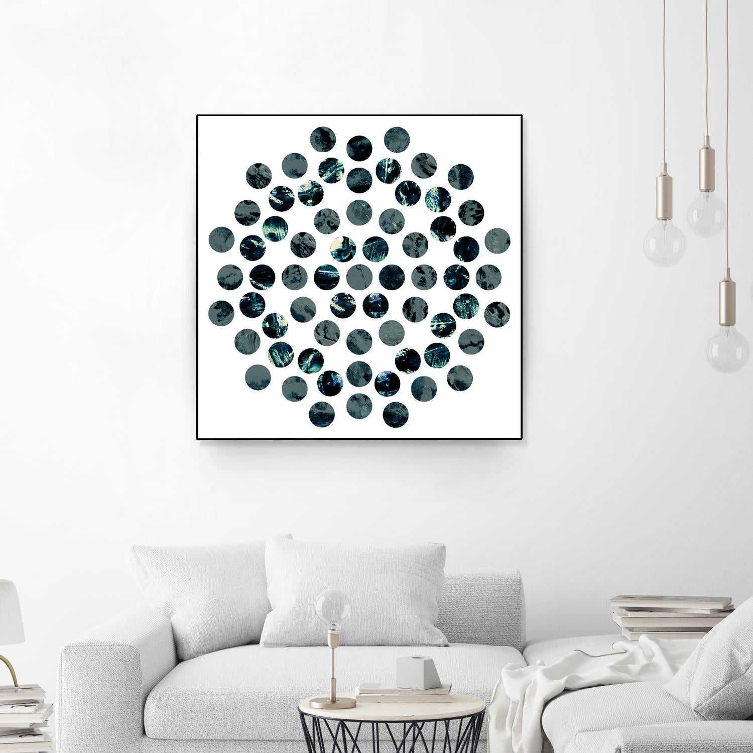 Circle Grid L by THE Studio on GIANT ART - grey abstract