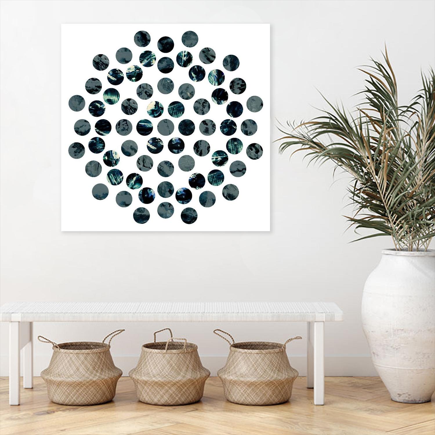 Circle Grid L by THE Studio on GIANT ART - grey abstract