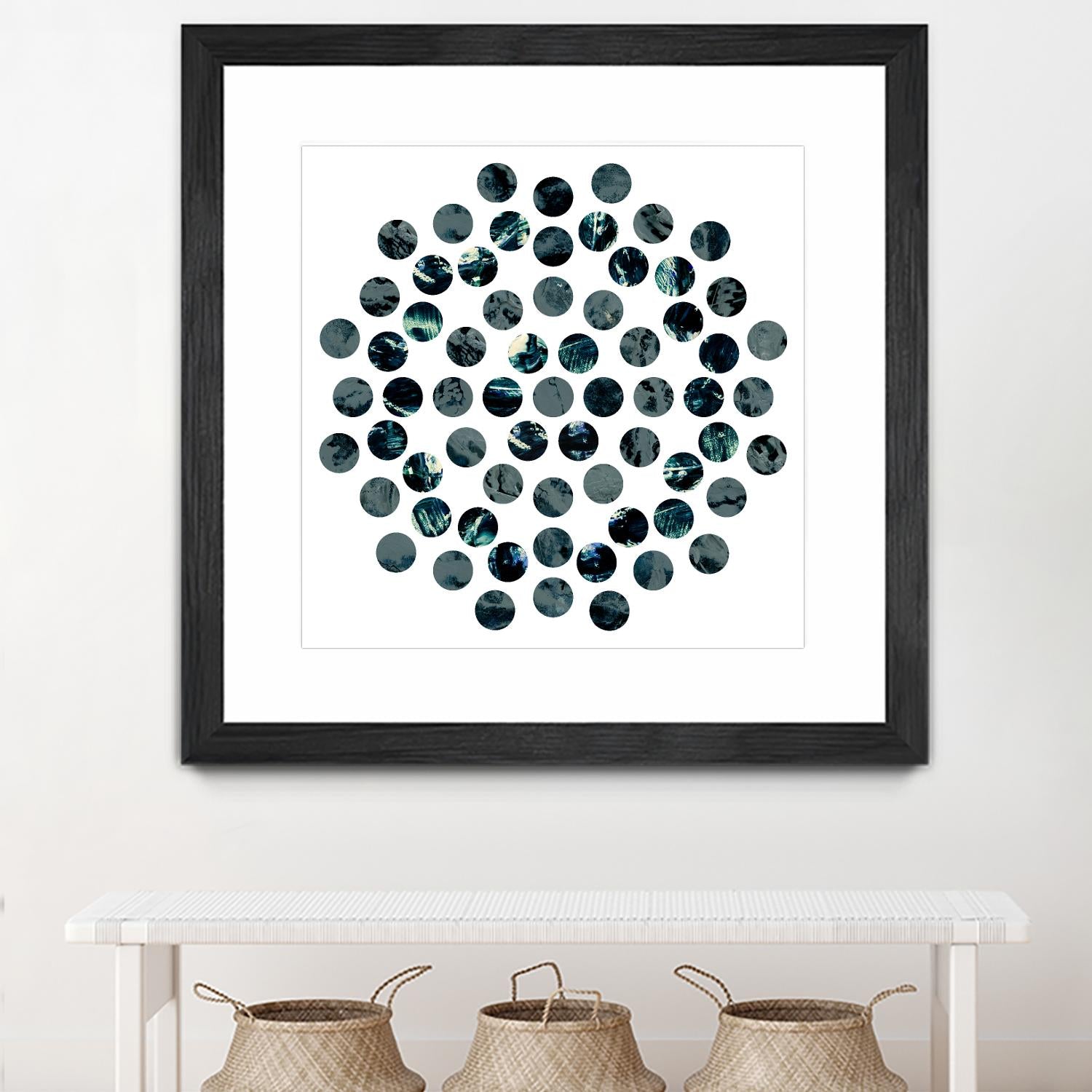 Circle Grid L by THE Studio on GIANT ART - grey abstract