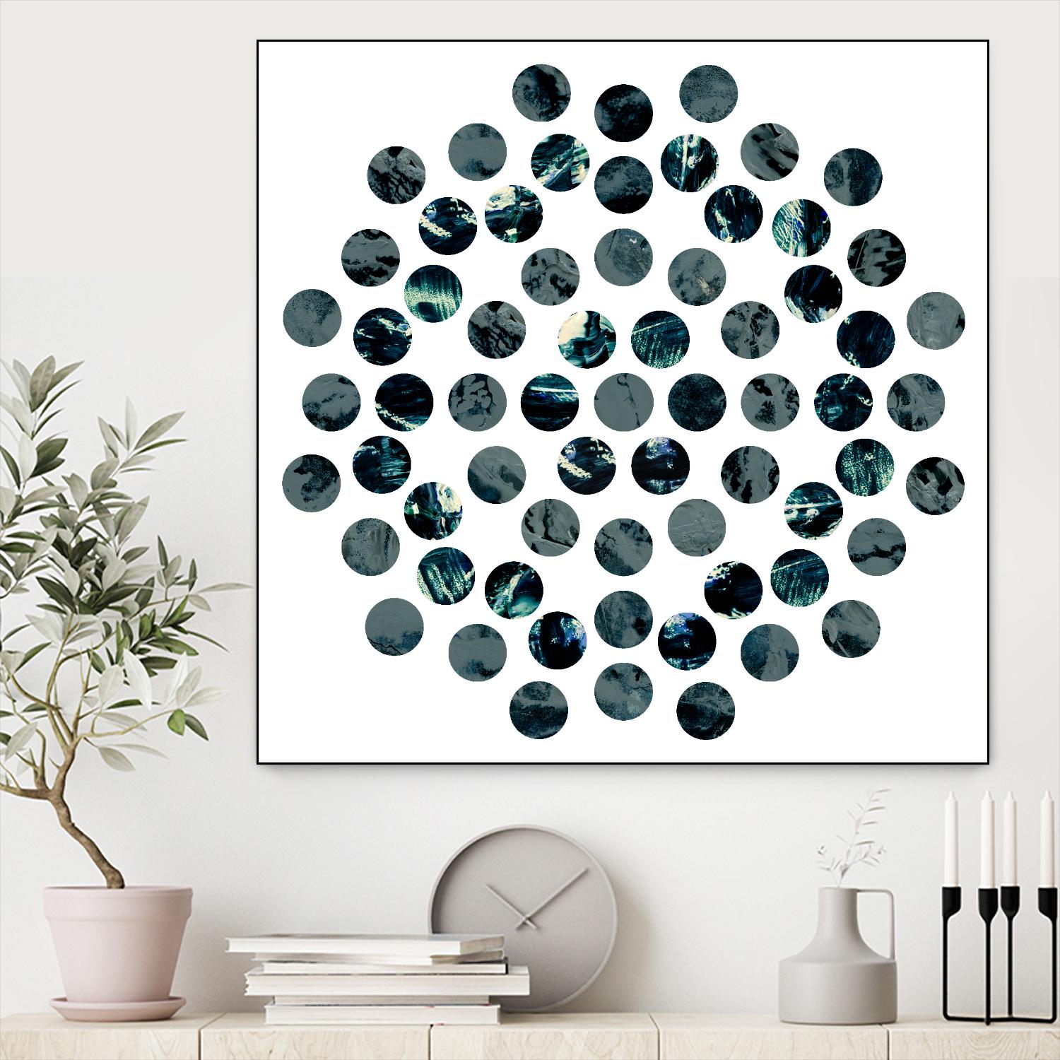Circle Grid L by THE Studio on GIANT ART - grey abstract