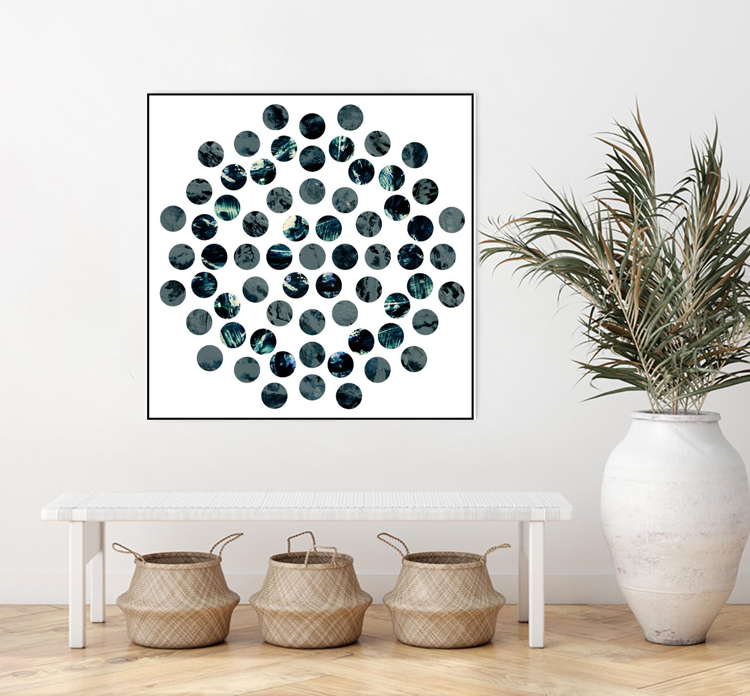 Circle Grid L by THE Studio on GIANT ART - grey abstract