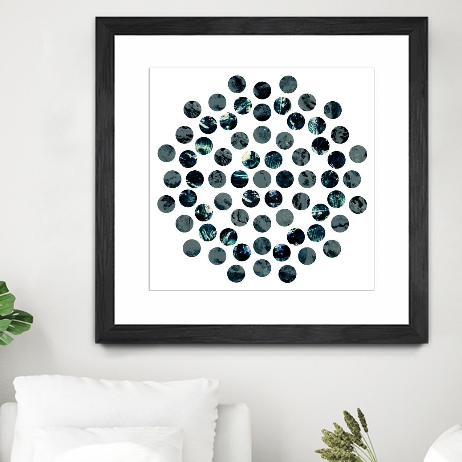 Circle Grid L by THE Studio on GIANT ART - grey abstract