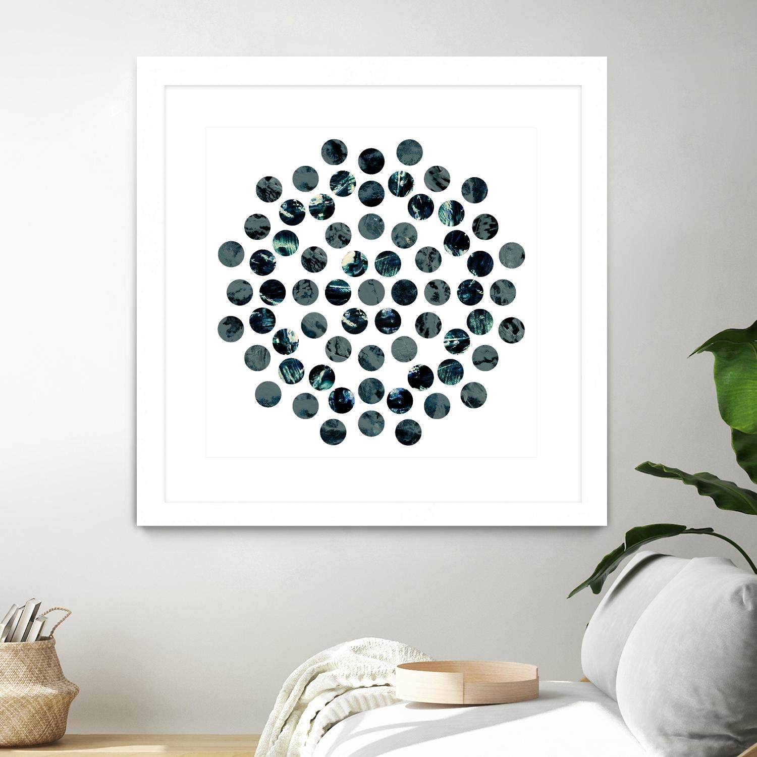 Circle Grid L by THE Studio on GIANT ART - grey abstract