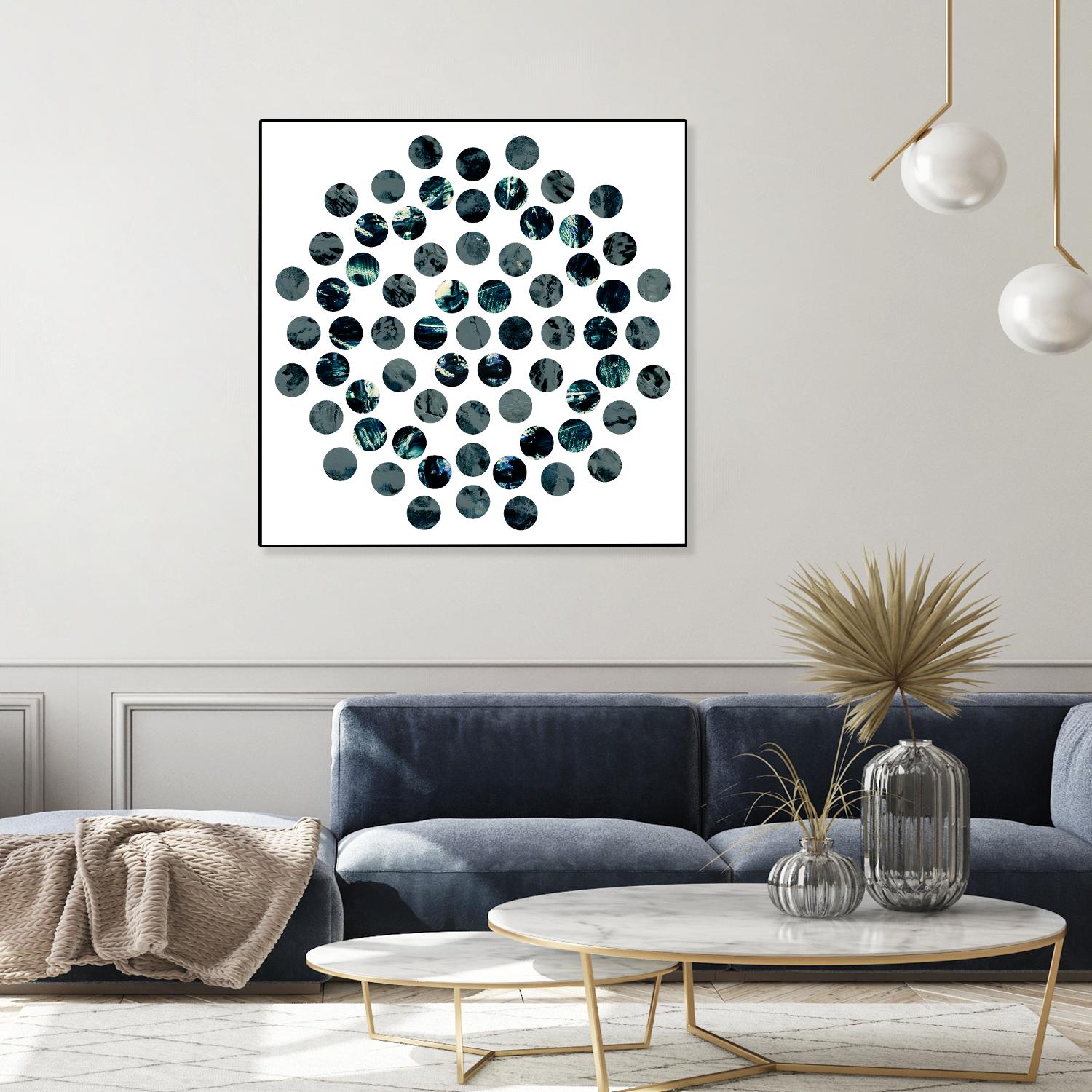 Circle Grid L by THE Studio on GIANT ART - grey abstract