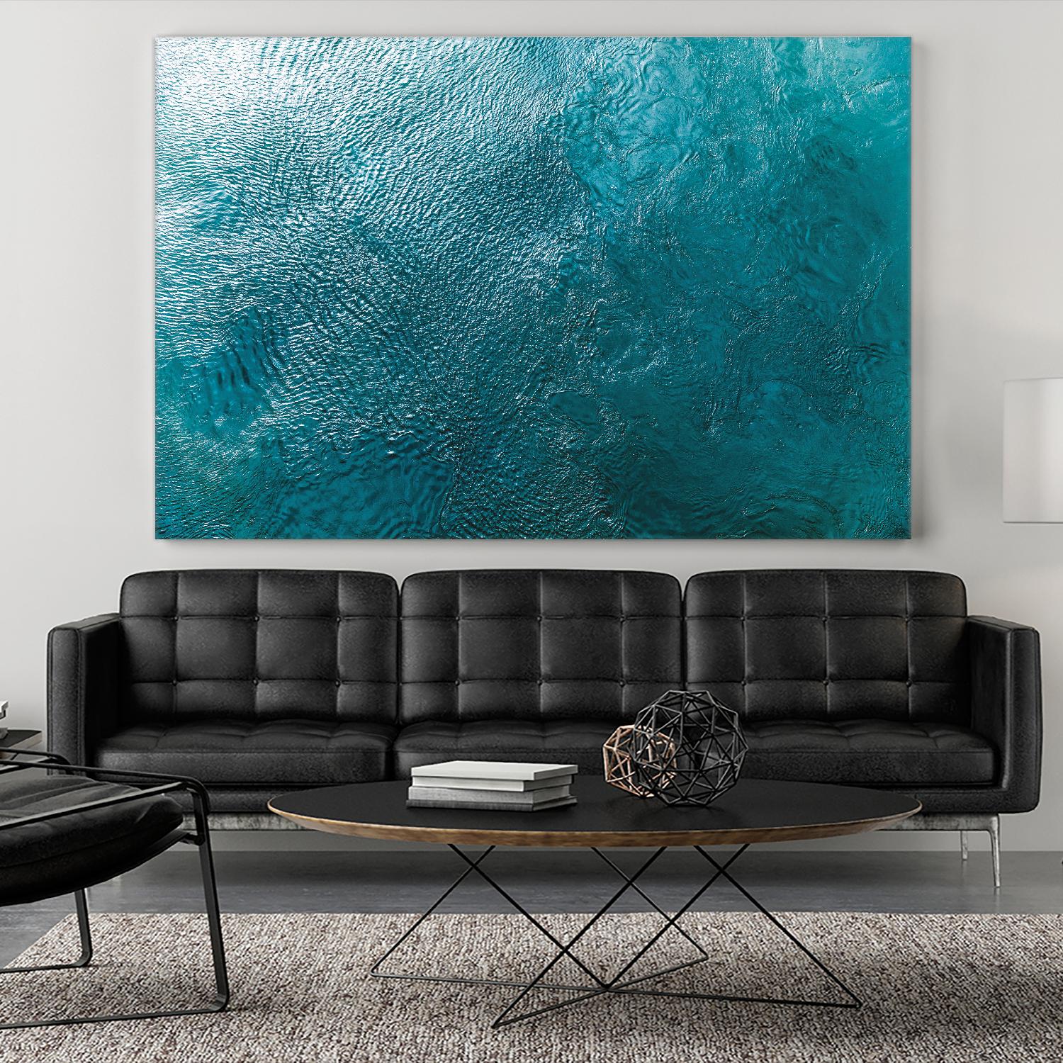 Water Texture Two Birds Eye by Kyle Goldie on GIANT ART - blue abstract