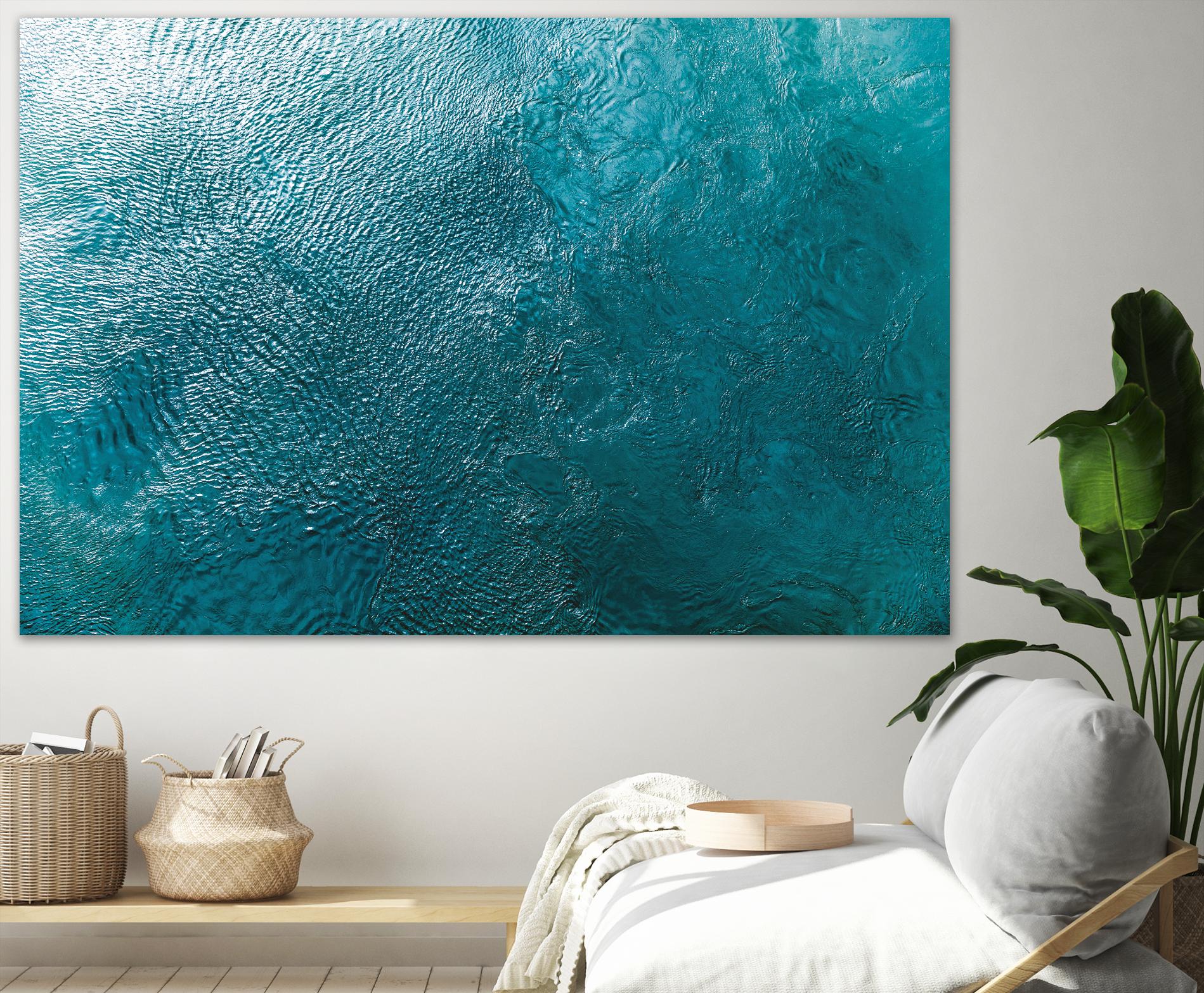 Water Texture Two Birds Eye by Kyle Goldie on GIANT ART - blue abstract