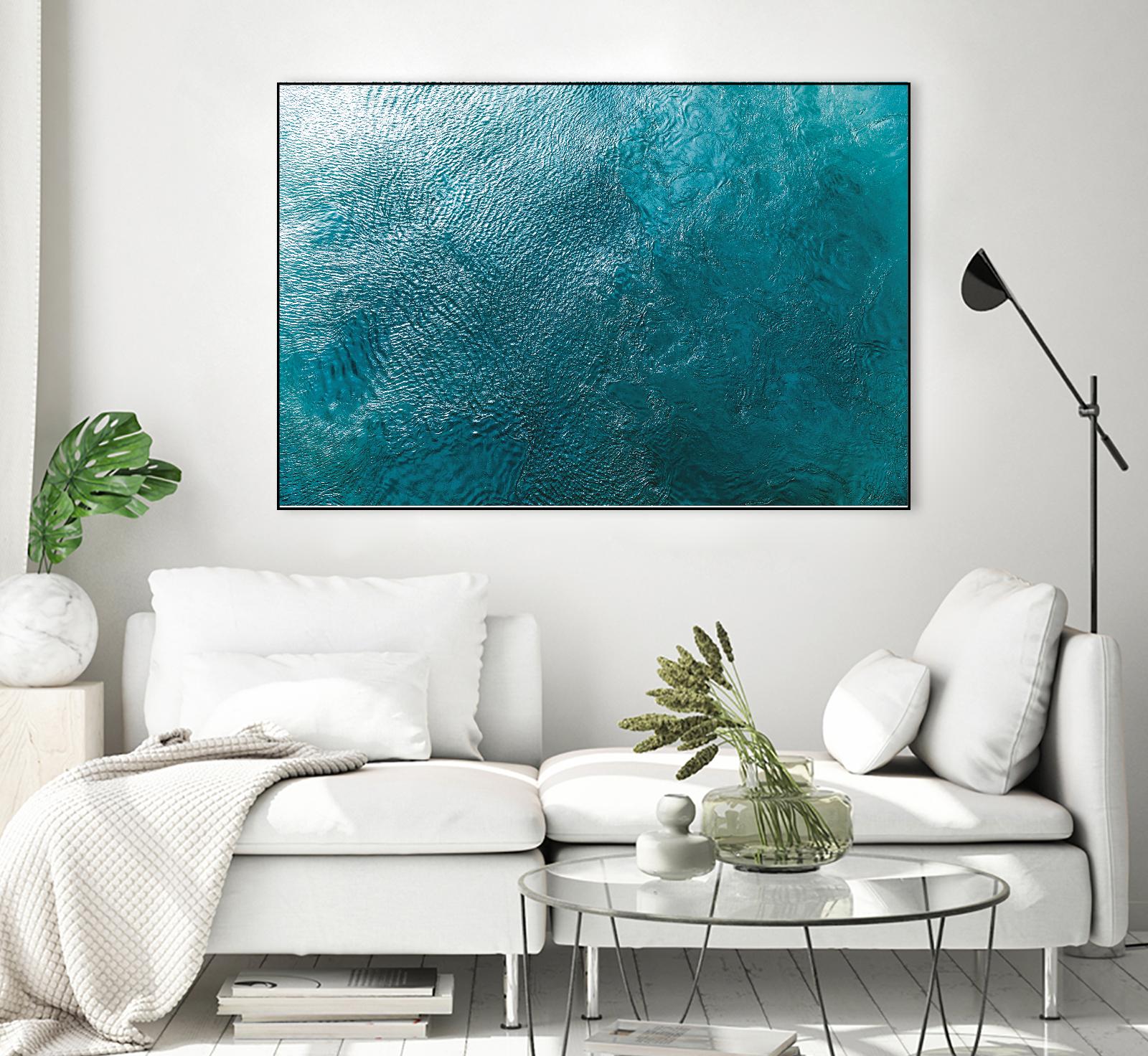 Water Texture Two Birds Eye by Kyle Goldie on GIANT ART - blue abstract