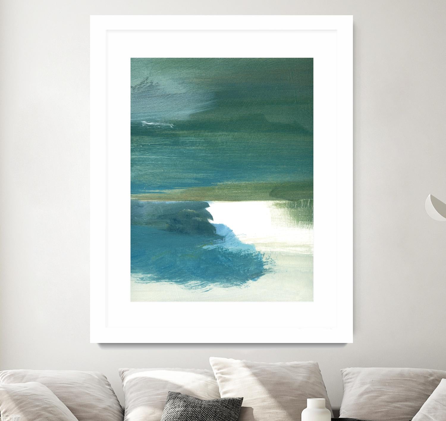 Coastal Seascapes C by THE Studio on GIANT ART - green abstract print beach house