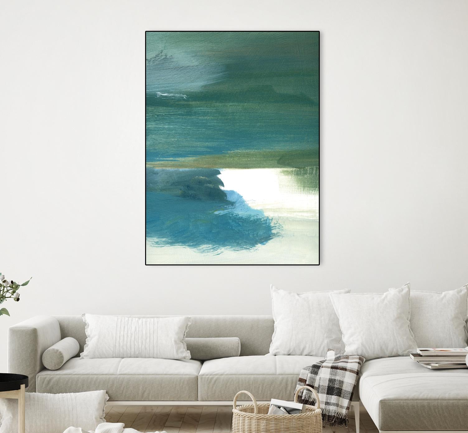 Coastal Seascapes C by THE Studio on GIANT ART - green abstract