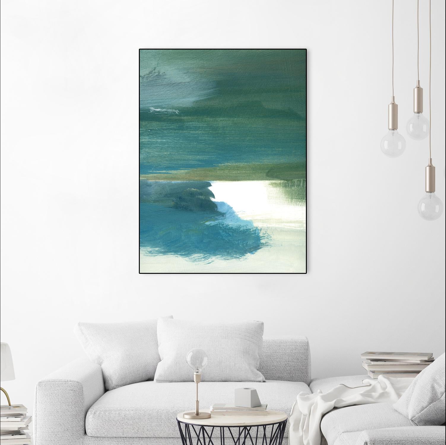 Coastal Seascapes C by THE Studio on GIANT ART - green abstract