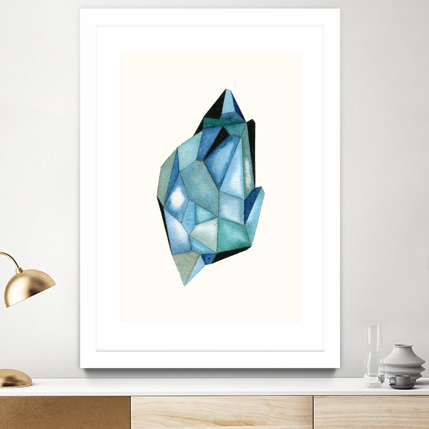 Faceted Gem C by Natasha Marie on GIANT ART - blue abstract