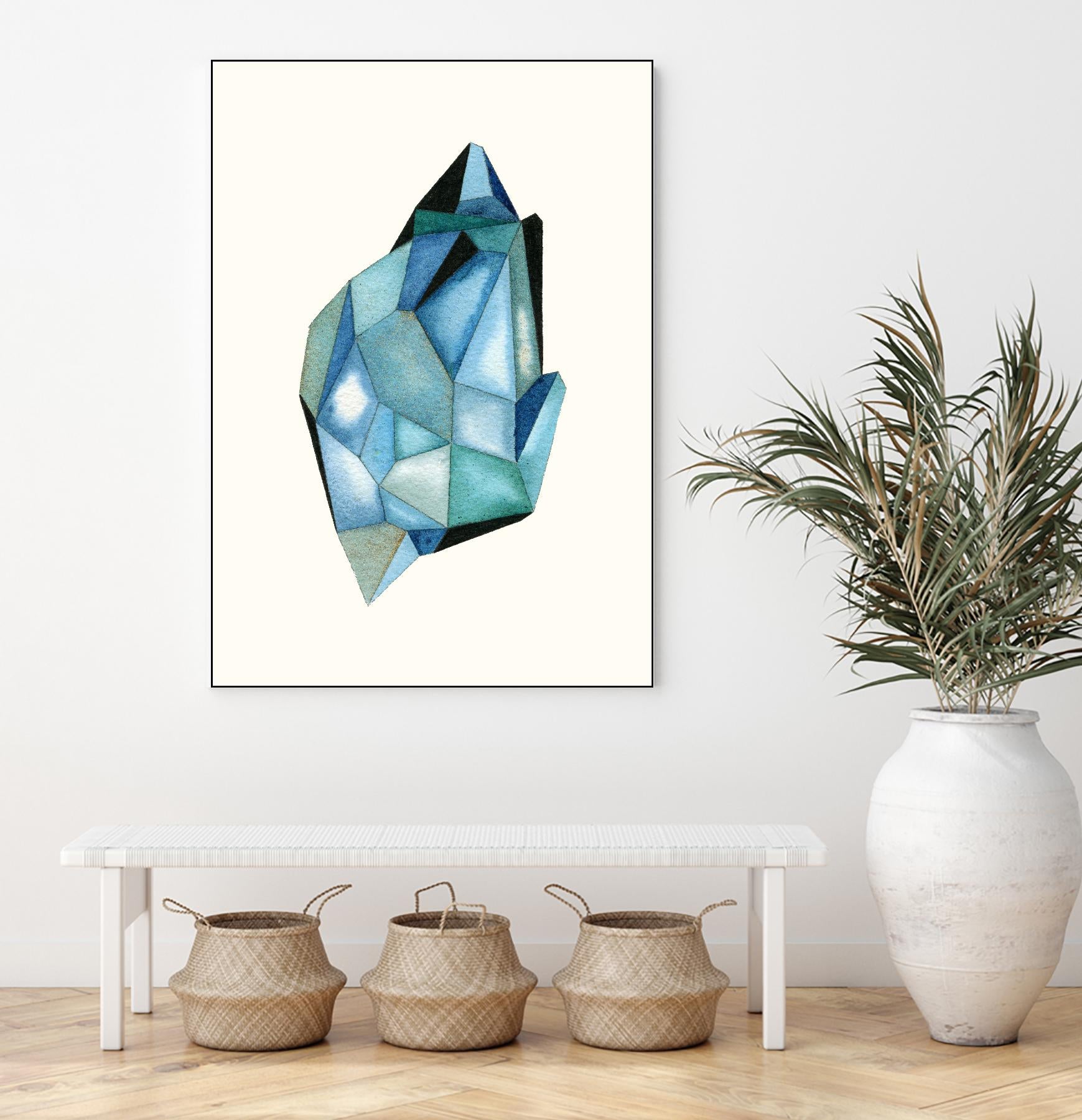 Faceted Gem C by Natasha Marie on GIANT ART - blue abstract