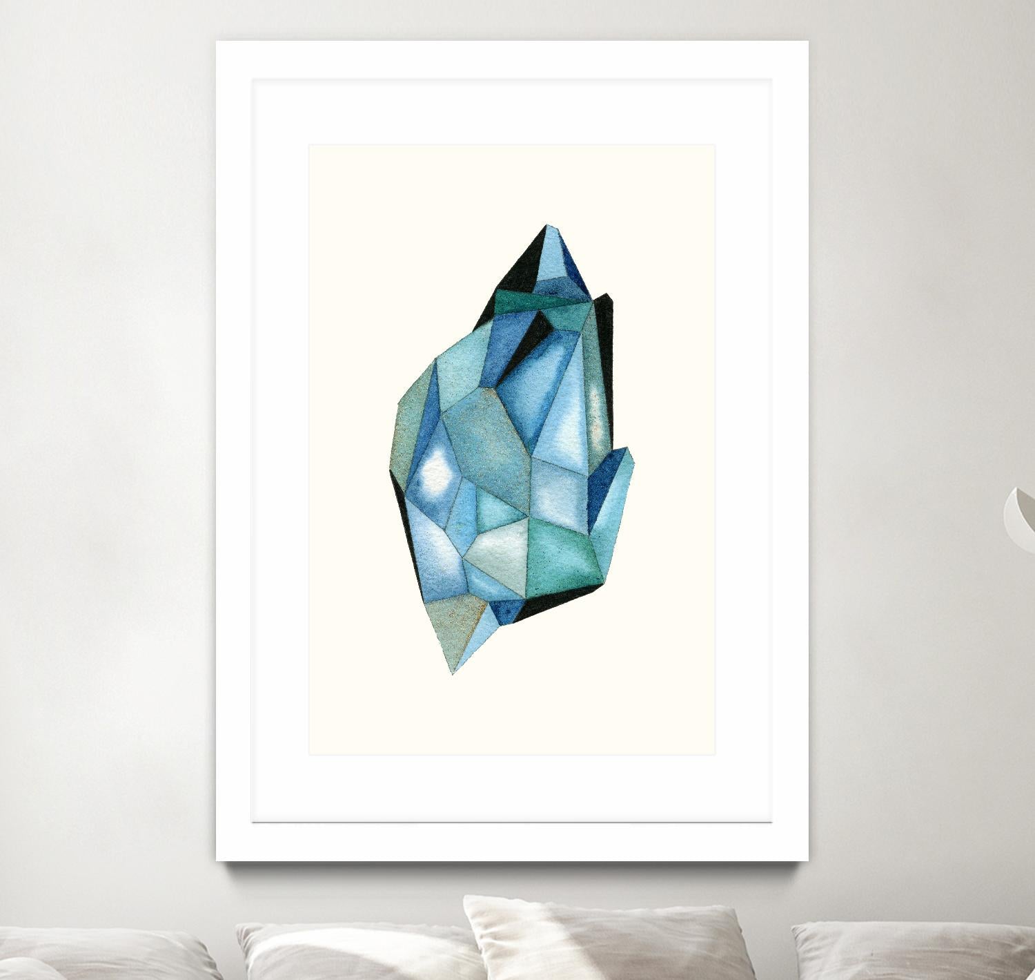 Faceted Gem C by Natasha Marie on GIANT ART - blue abstract