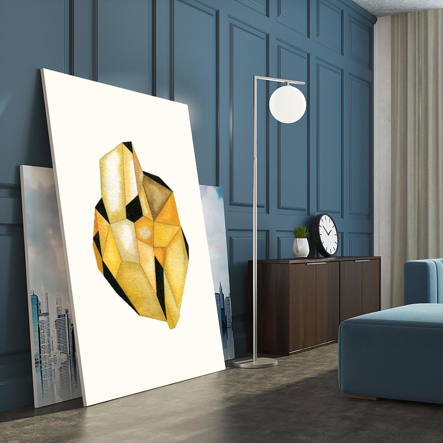 Faceted Gem D by Natasha Marie on GIANT ART - white abstract