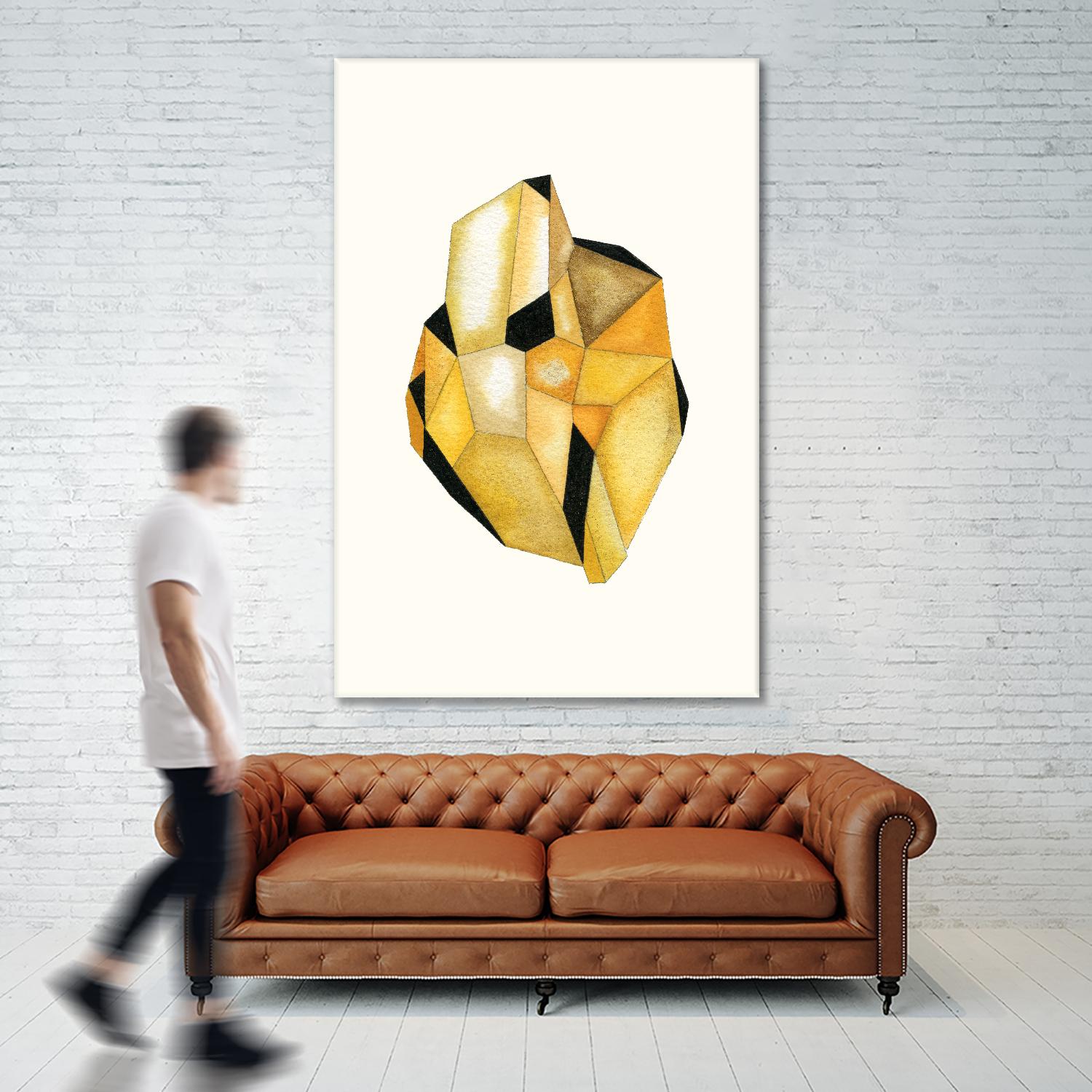 Faceted Gem D by Natasha Marie on GIANT ART - white abstract