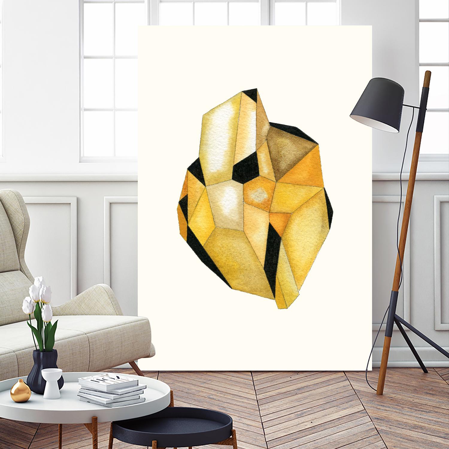 Faceted Gem D by Natasha Marie on GIANT ART - white abstract