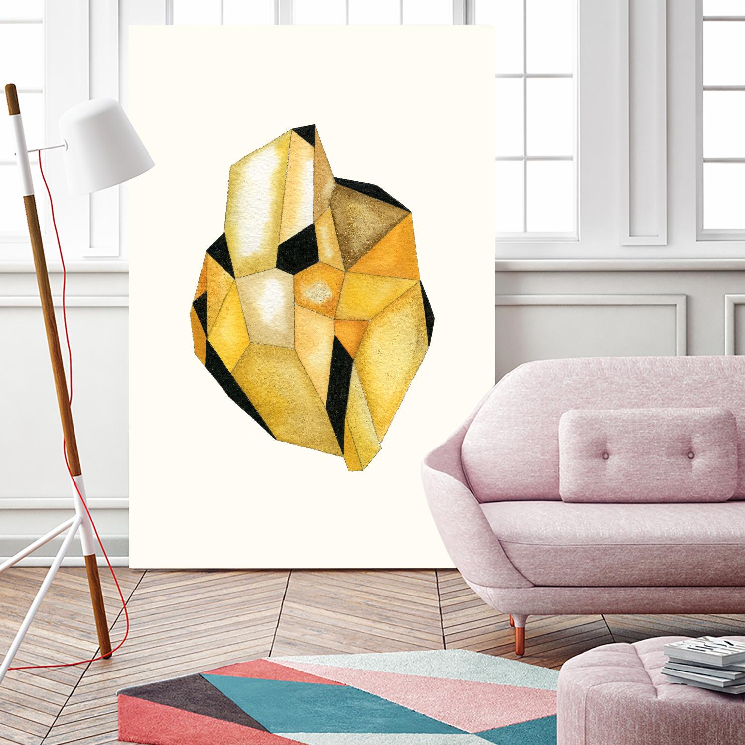 Faceted Gem D by Natasha Marie on GIANT ART - white abstract