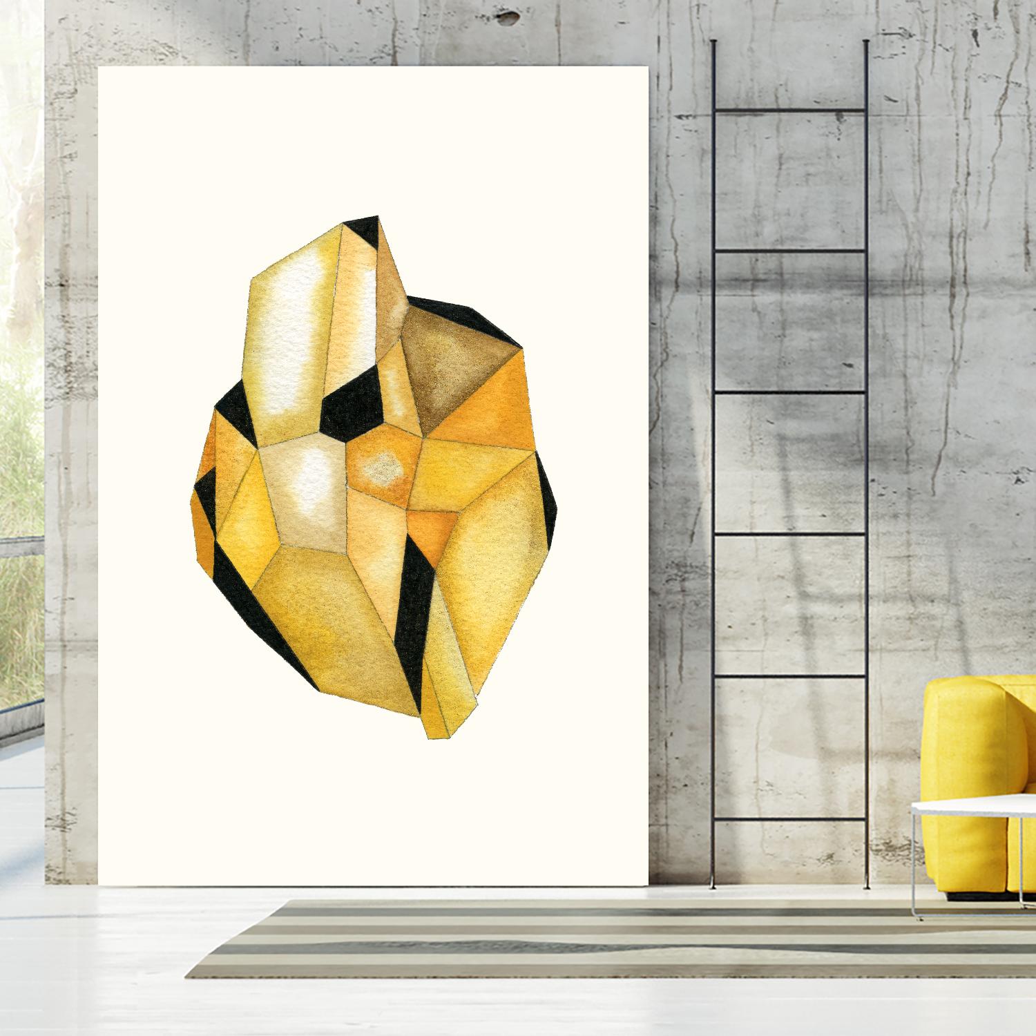 Faceted Gem D by Natasha Marie on GIANT ART - white abstract
