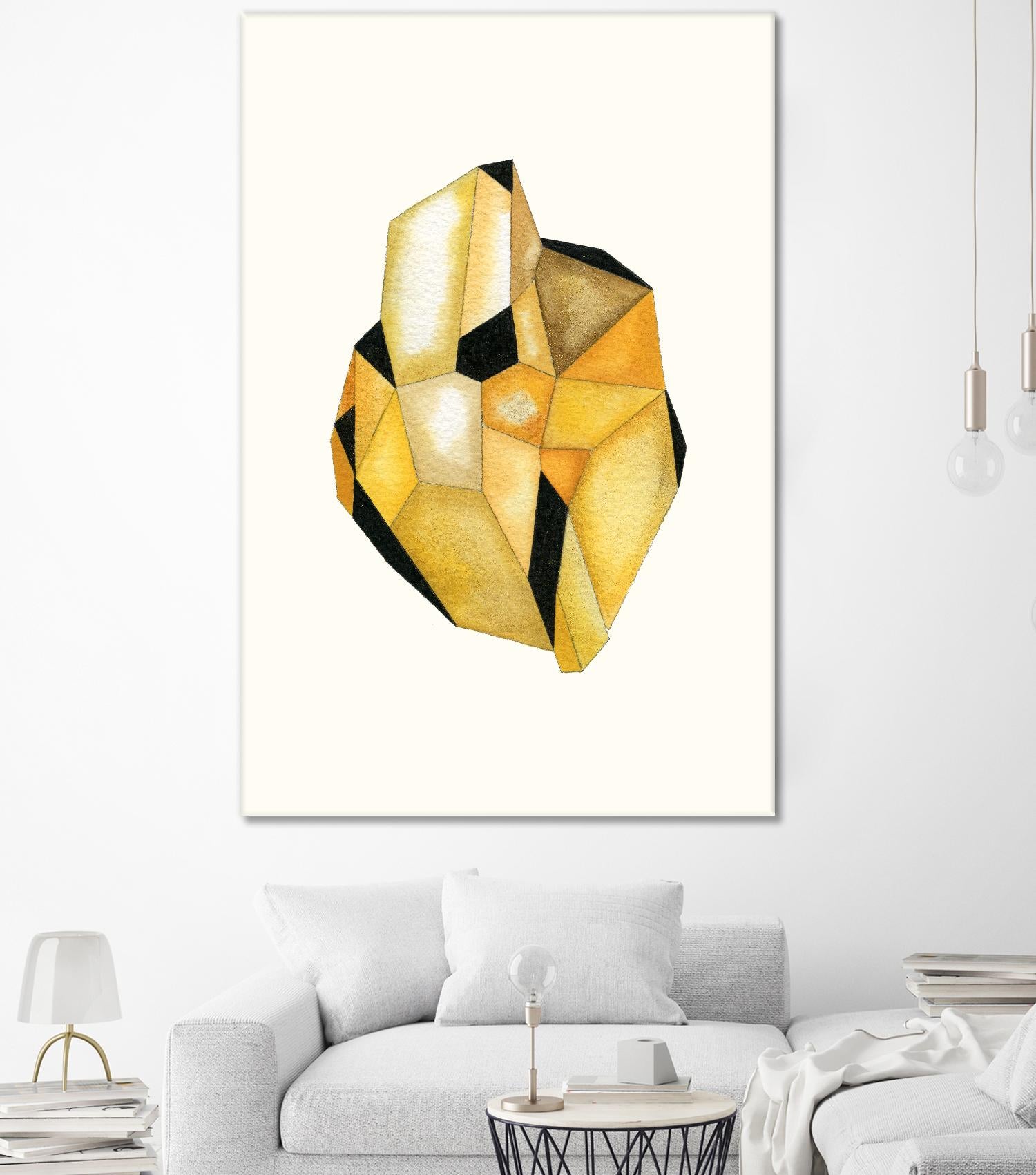 Faceted Gem D by Natasha Marie on GIANT ART - white abstract