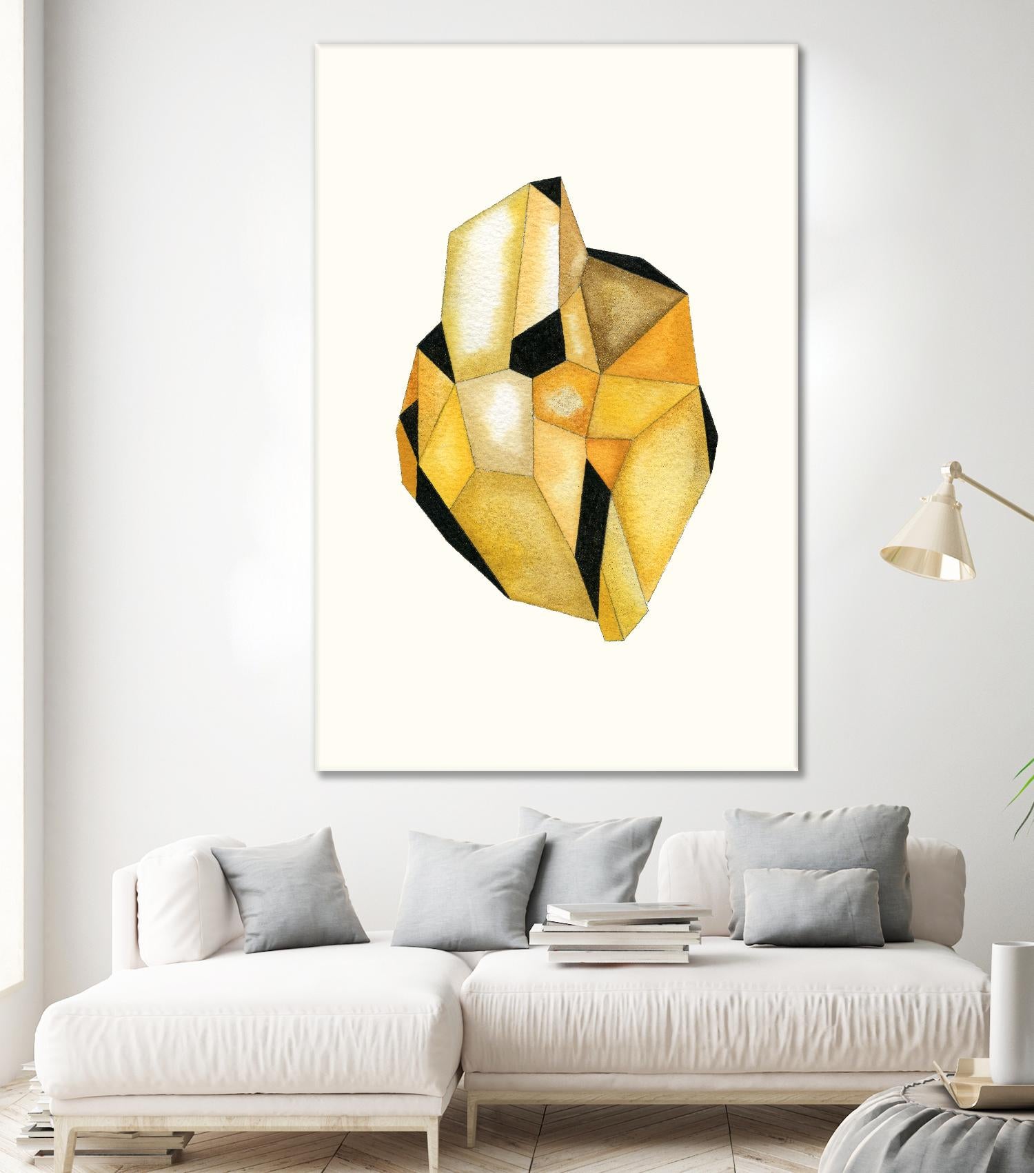 Faceted Gem D by Natasha Marie on GIANT ART - white abstract