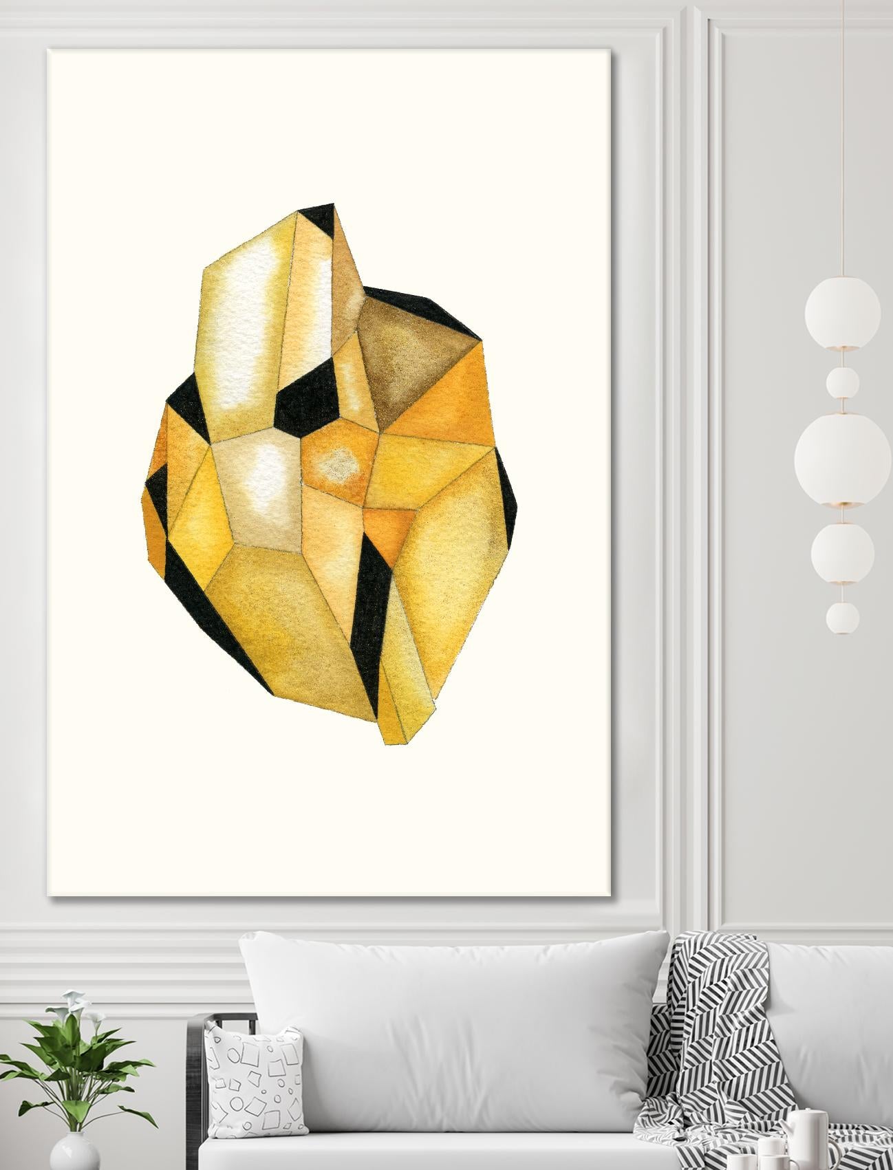 Faceted Gem D by Natasha Marie on GIANT ART - white abstract