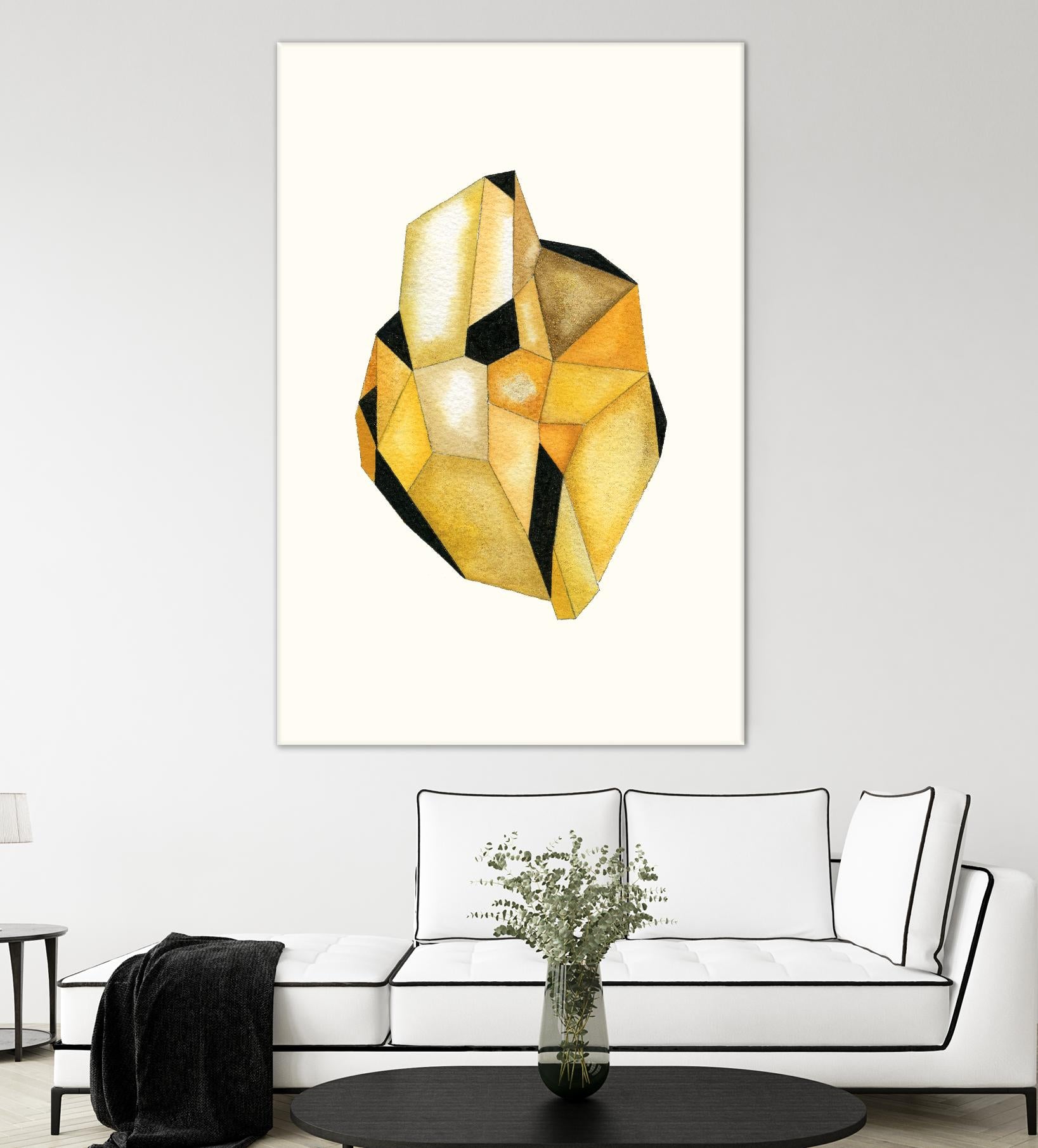 Faceted Gem D by Natasha Marie on GIANT ART - white abstract