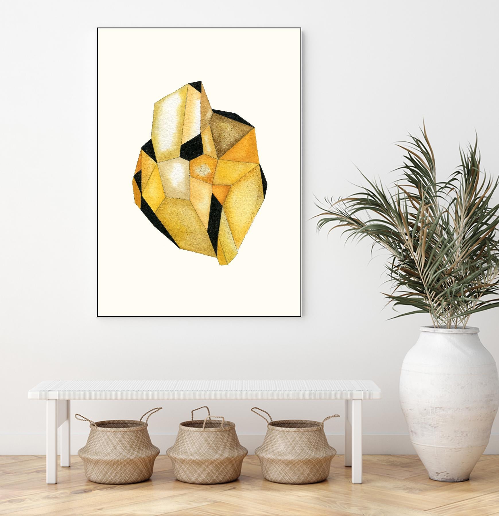 Faceted Gem D by Natasha Marie on GIANT ART - white abstract