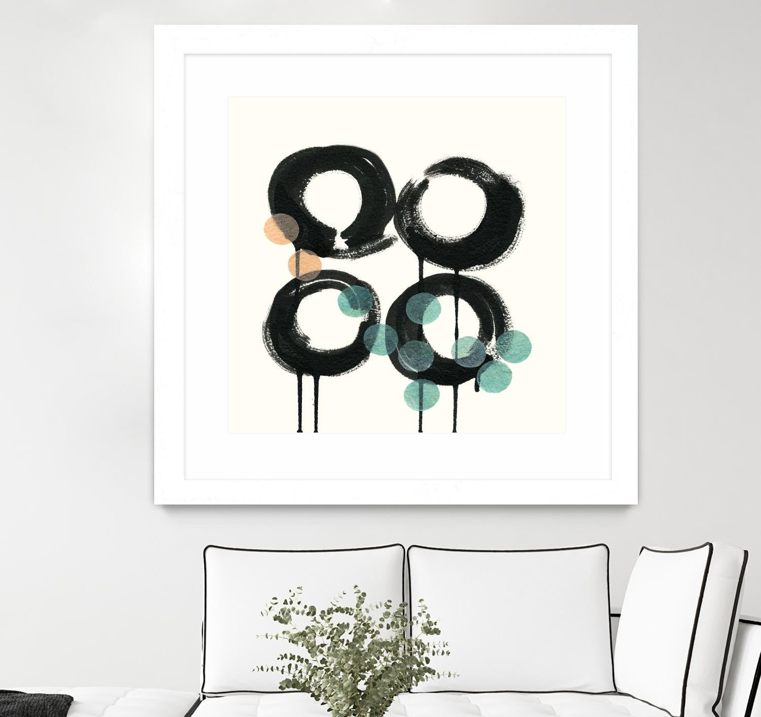 Zen Circles C by Natasha Marie on GIANT ART - green abstract