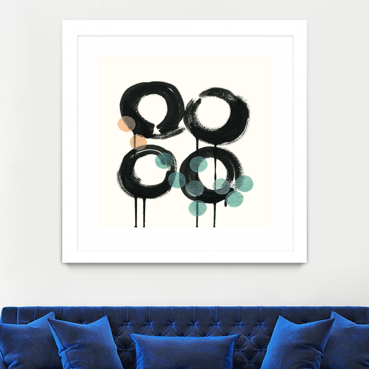 Zen Circles C by Natasha Marie on GIANT ART - green abstract