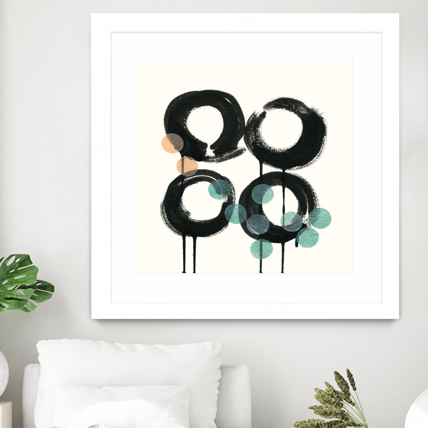 Zen Circles C by Natasha Marie on GIANT ART - green abstract