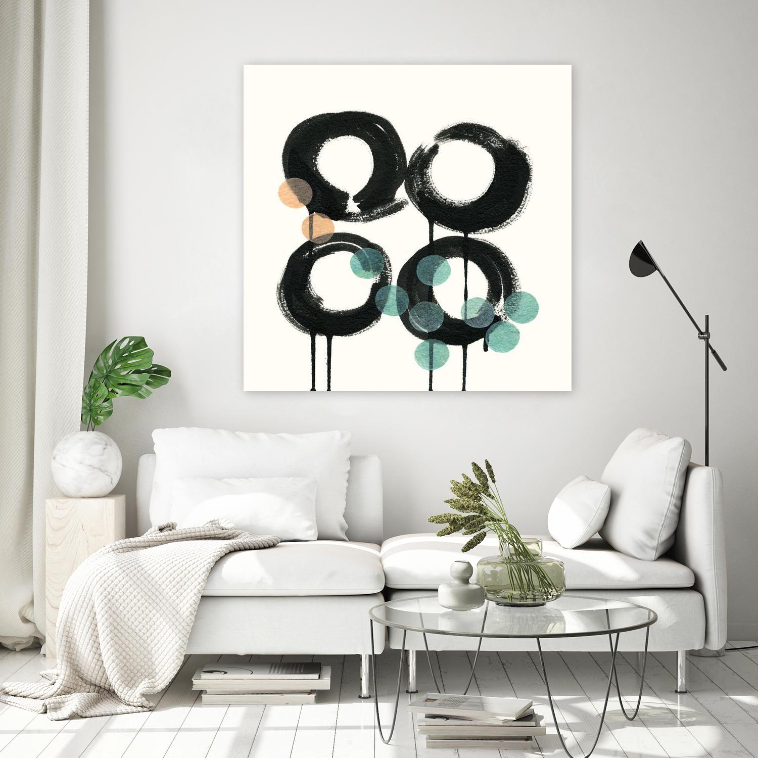 Zen Circles C by Natasha Marie on GIANT ART - green abstract
