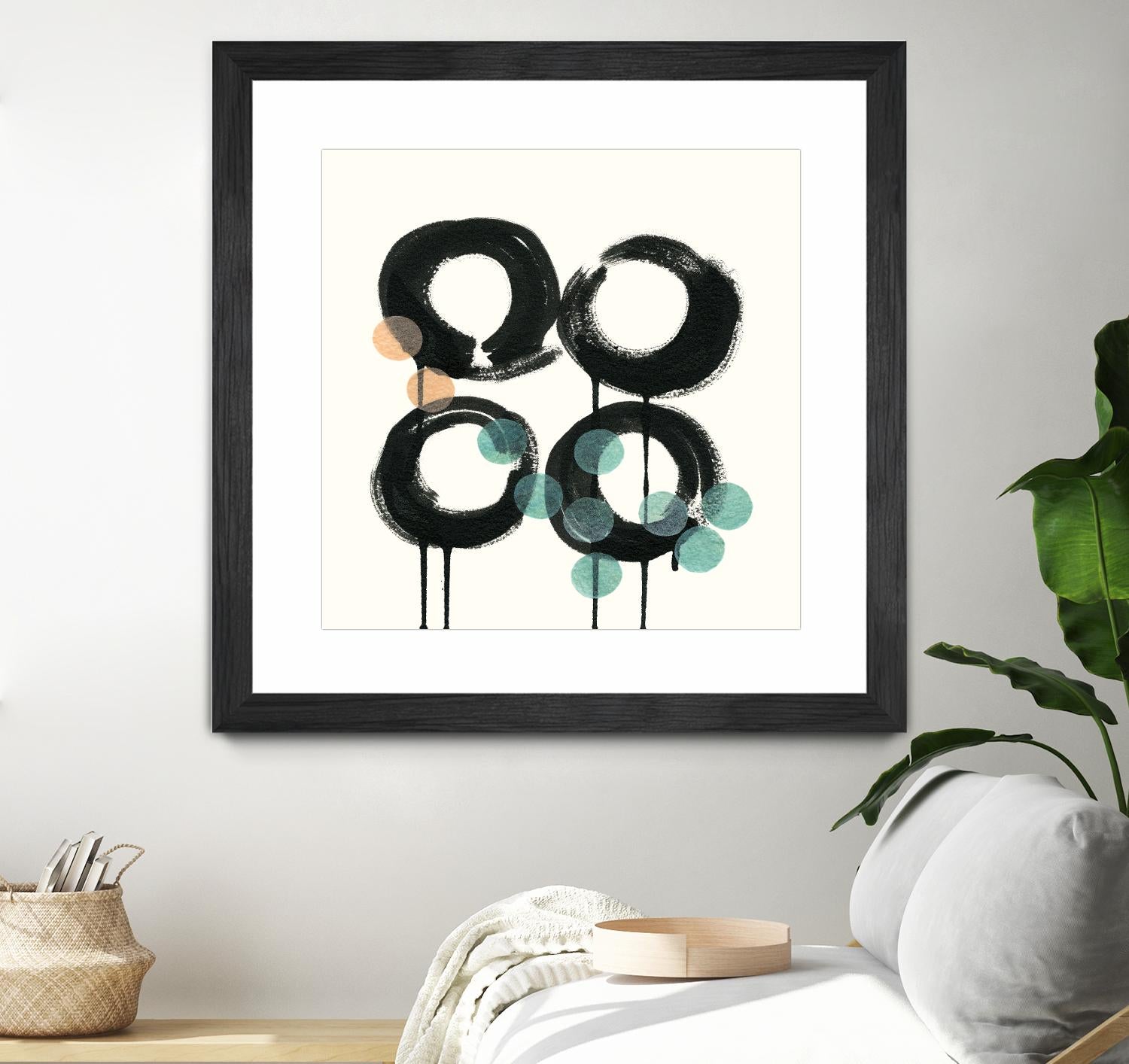 Zen Circles C by Natasha Marie on GIANT ART - green abstract