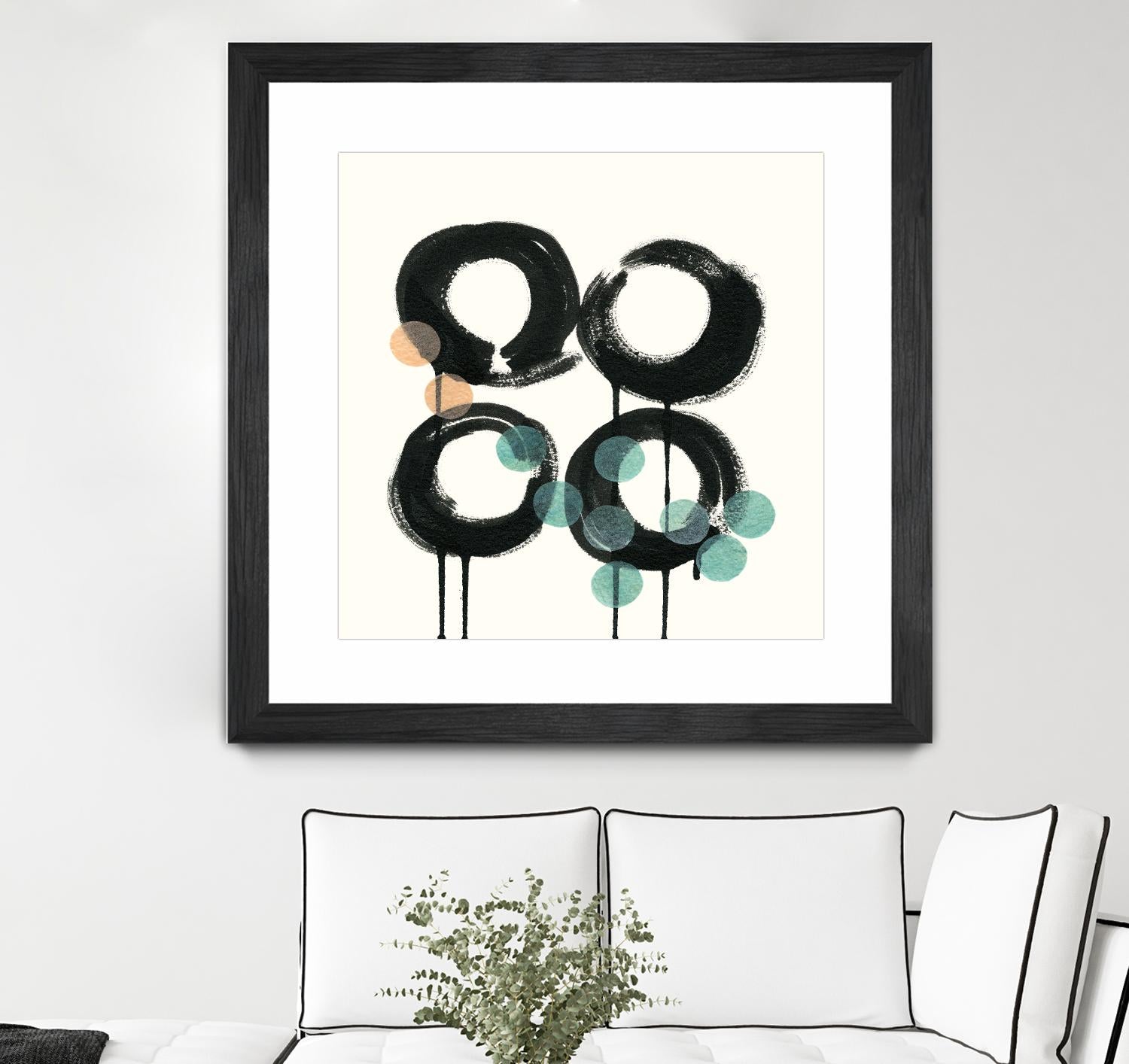 Zen Circles C by Natasha Marie on GIANT ART - green abstract