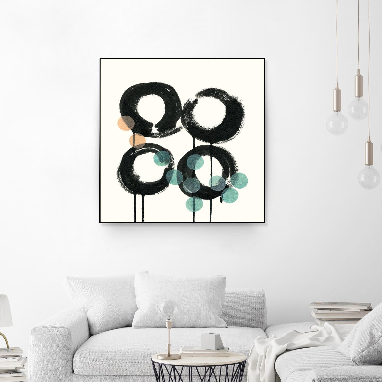 Zen Circles C by Natasha Marie on GIANT ART - green abstract