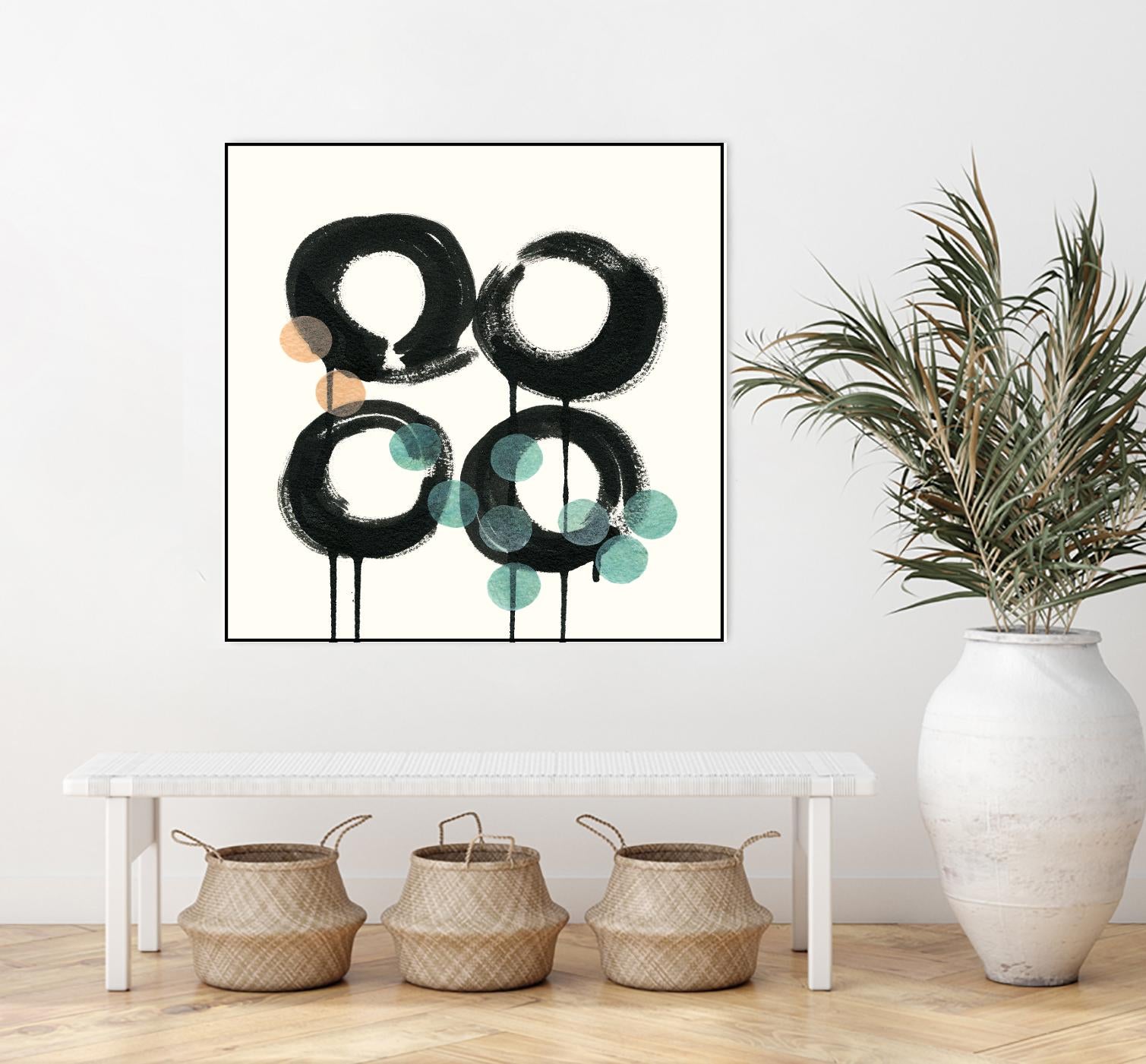 Zen Circles C by Natasha Marie on GIANT ART - green abstract